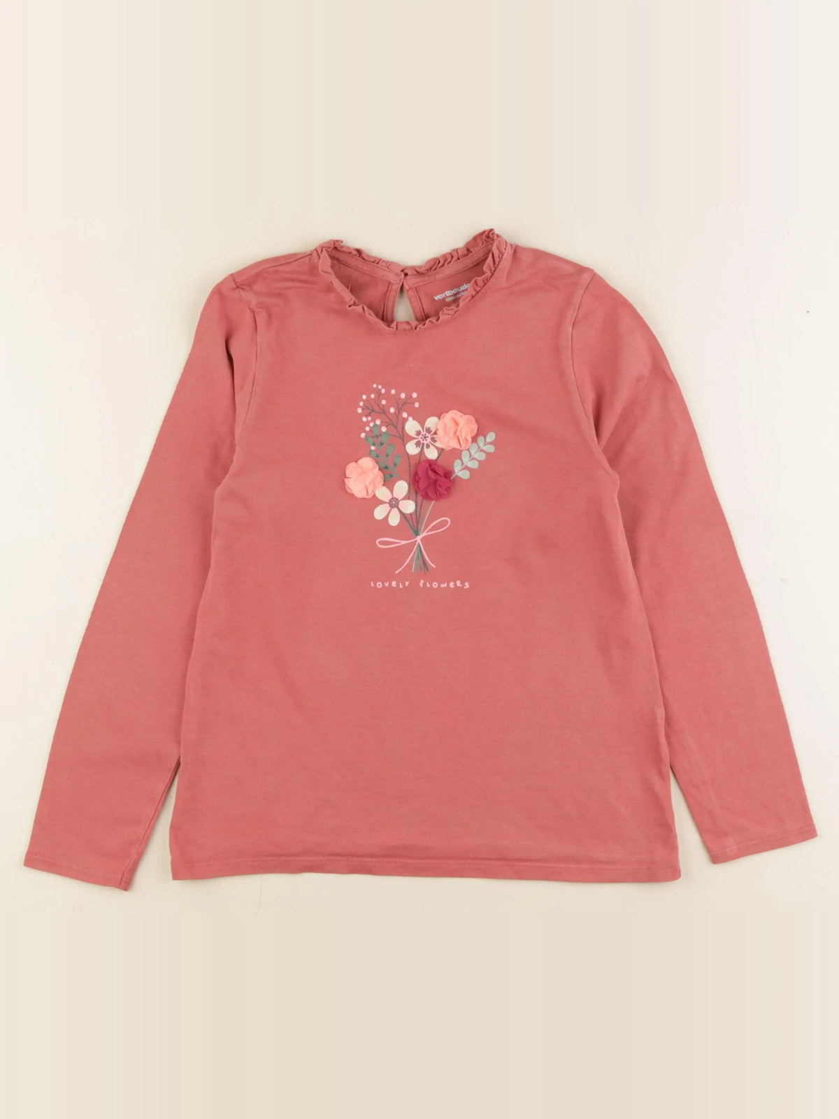 Vertbaudet - tee-shirt rose - 8 ans