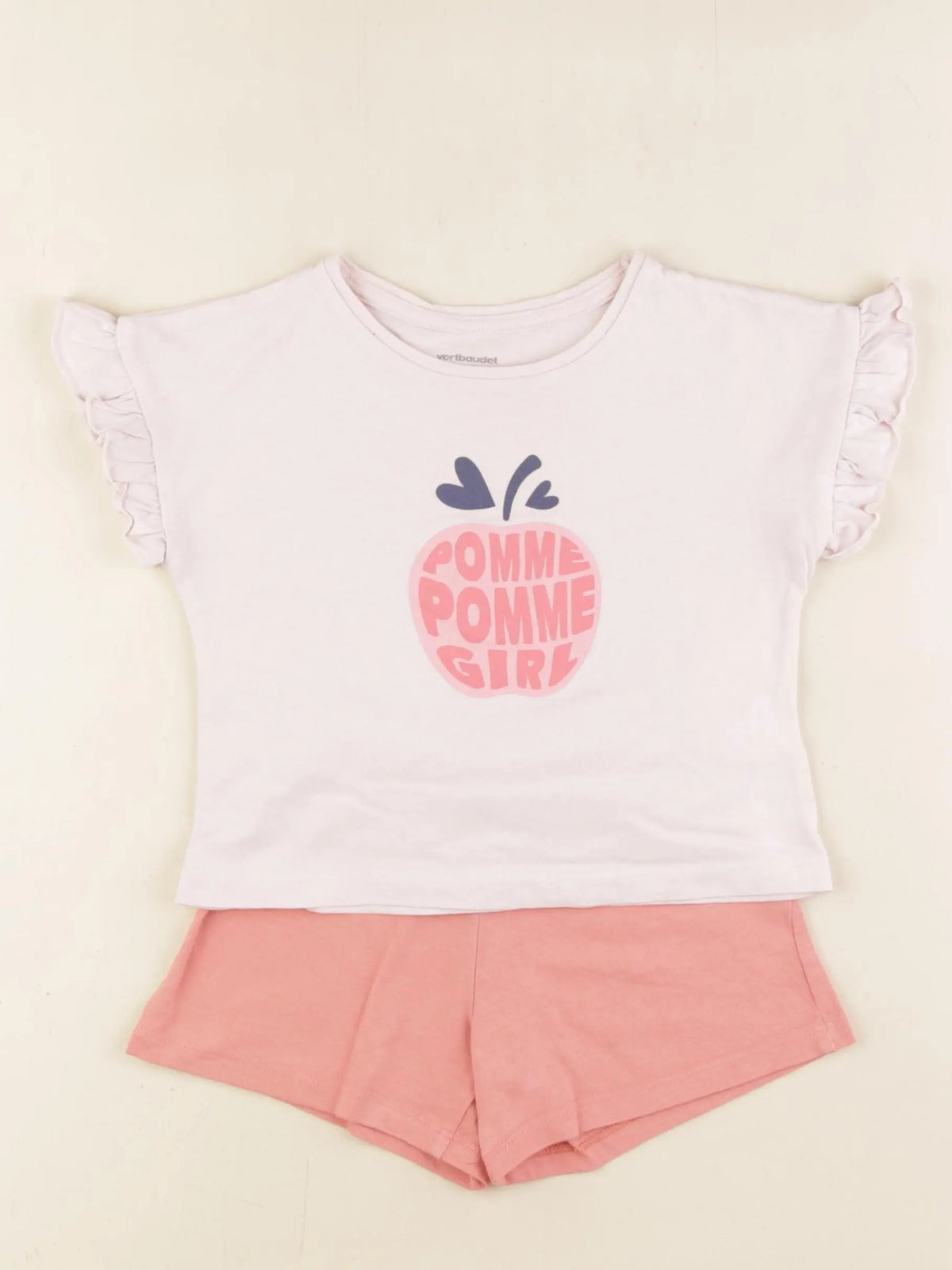 Vertbaudet - pyjama coton rose - 2 ans