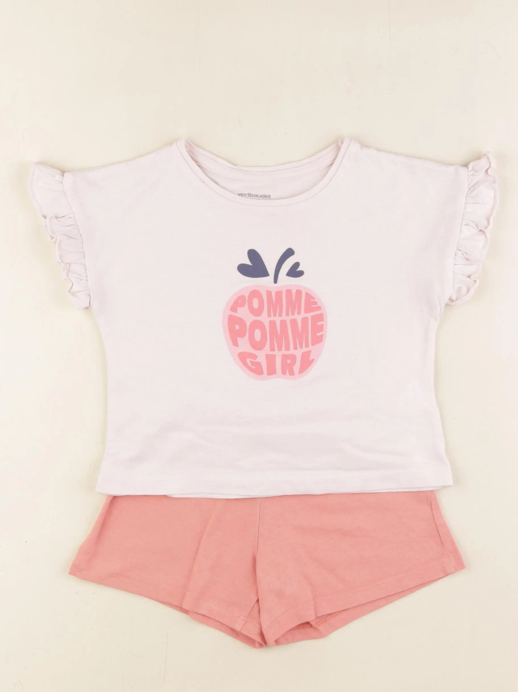 Vertbaudet - pyjama coton rose - 2 ans