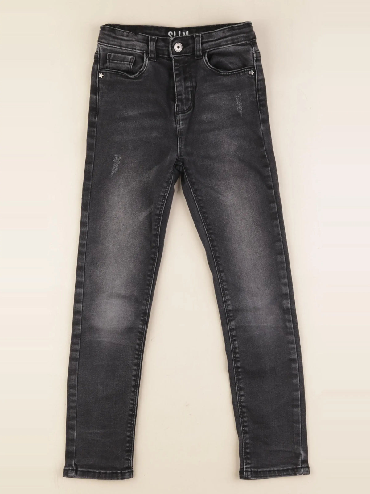 Vertbaudet - jean gris - 8 ans