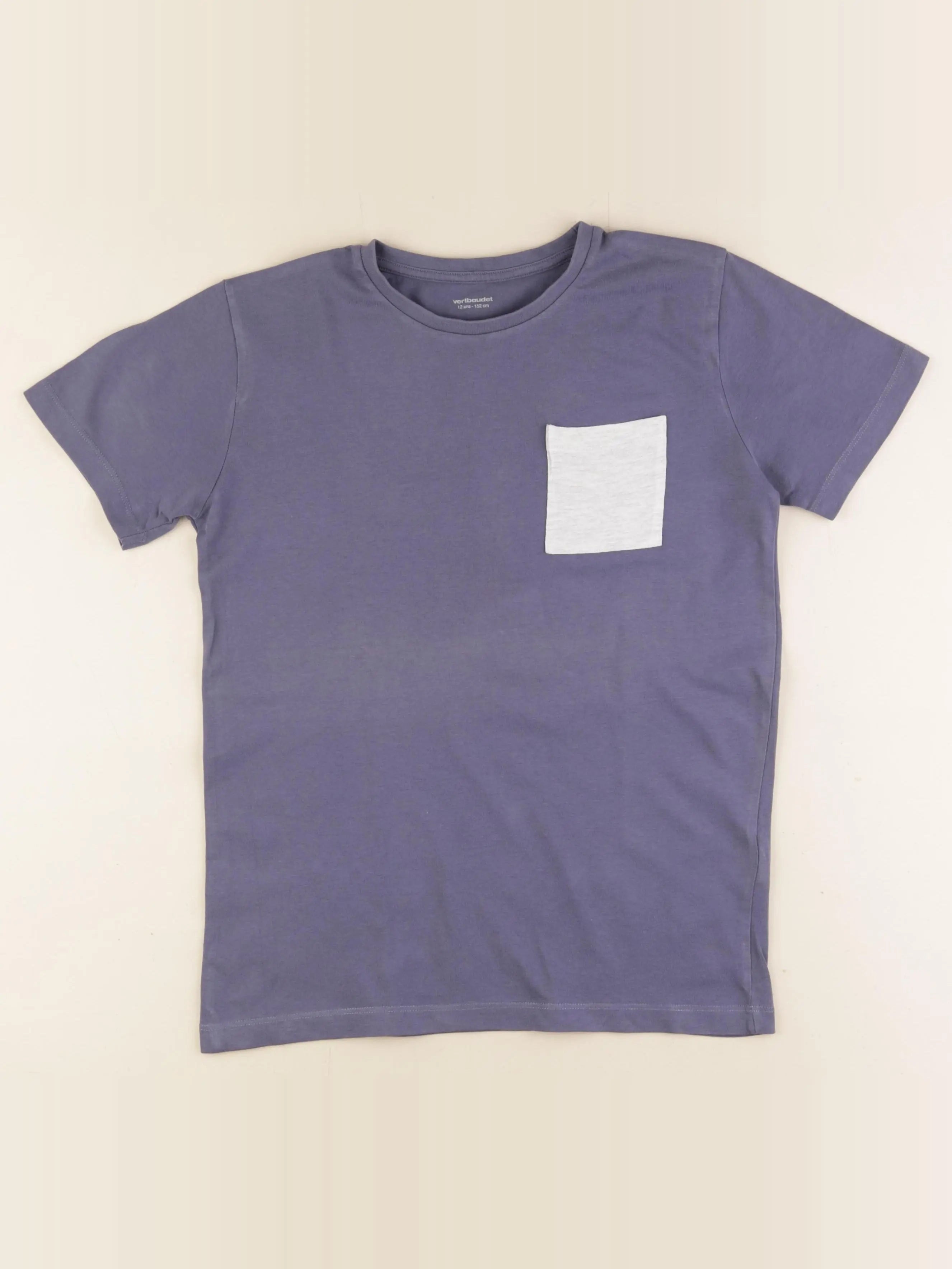 Vertbaudet - tee-shirt bleu - 12 ans