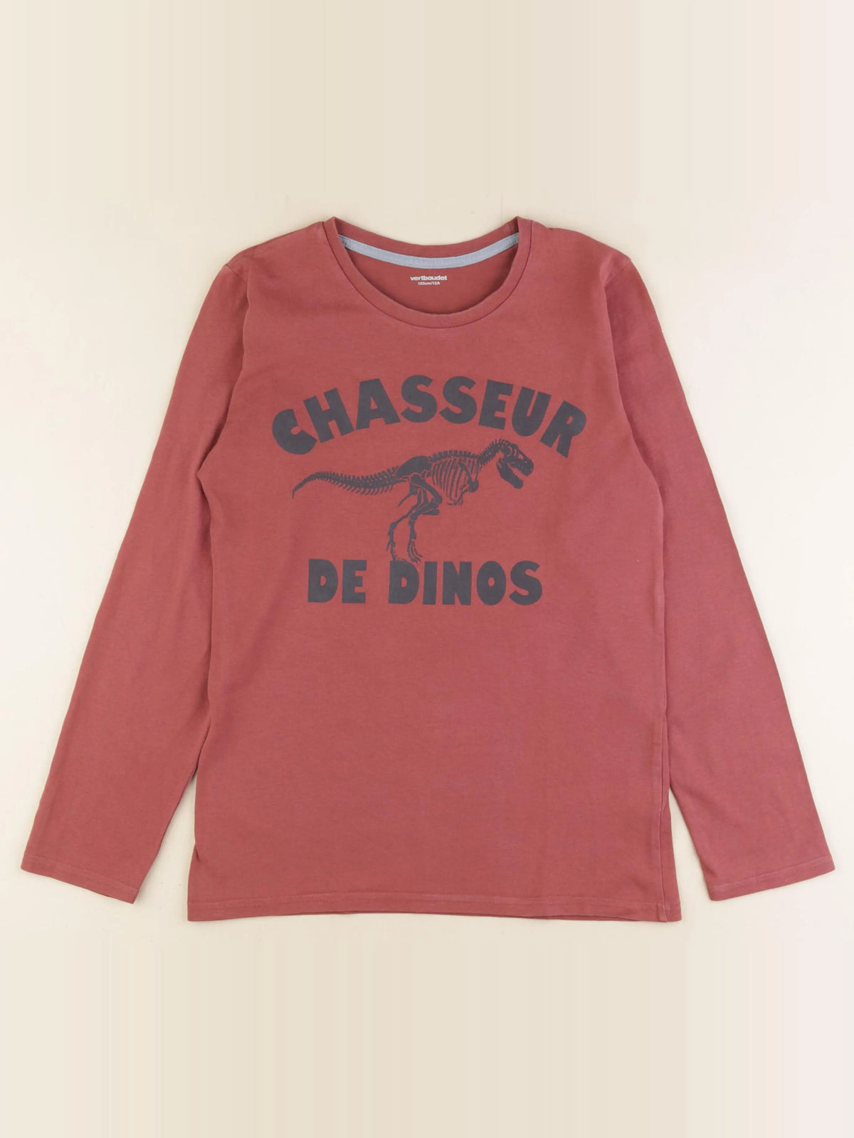 Vertbaudet - tee-shirt marron - 12 ans