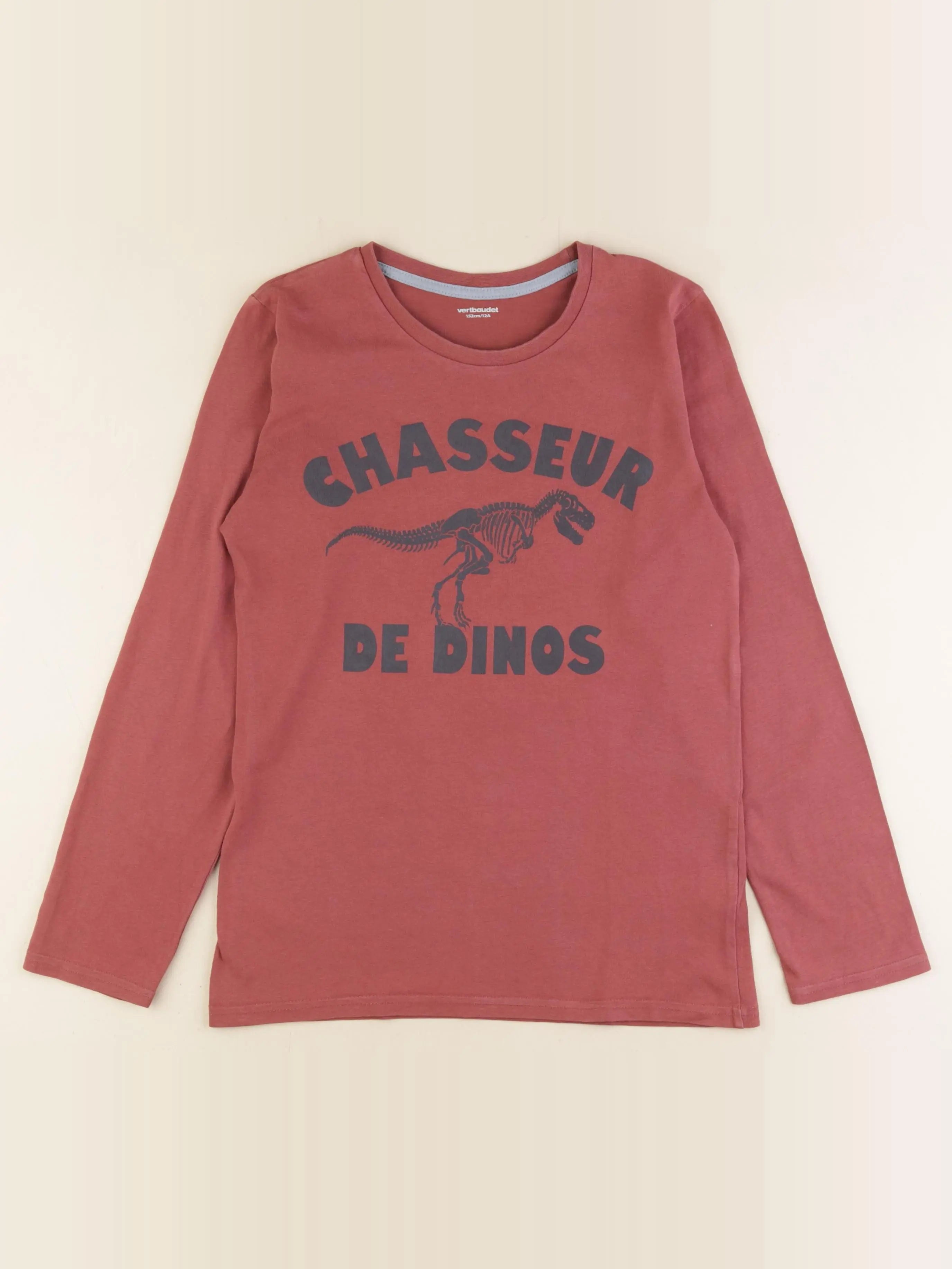 Vertbaudet - tee-shirt marron - 12 ans