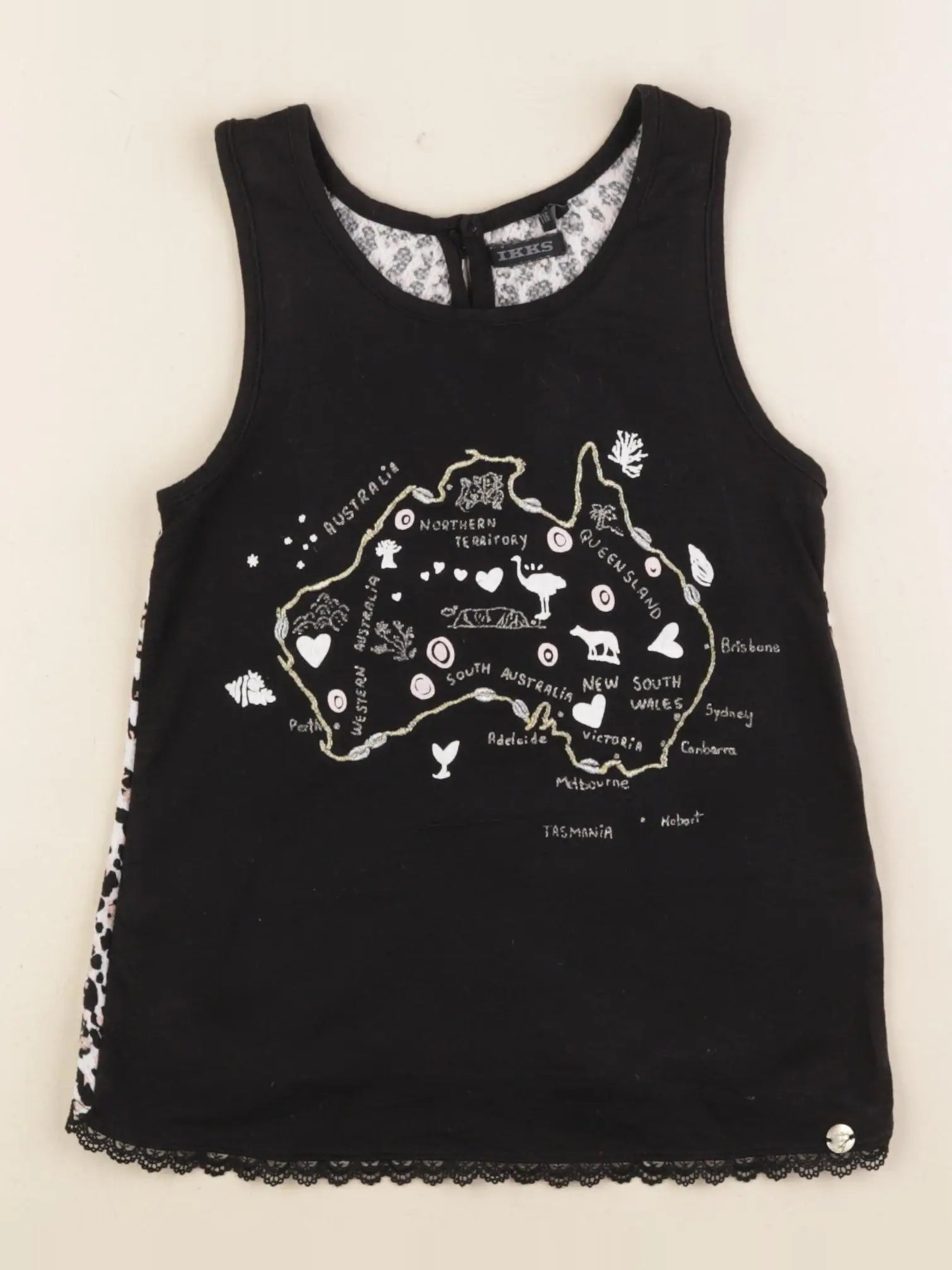 IKKS - débardeur noir - 6 ans