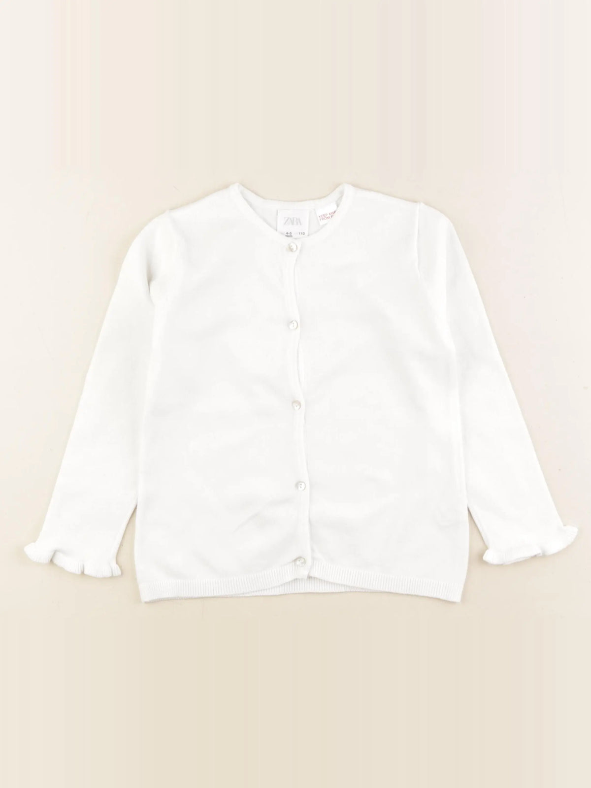 Zara - gilet blanc - 4/5 ans