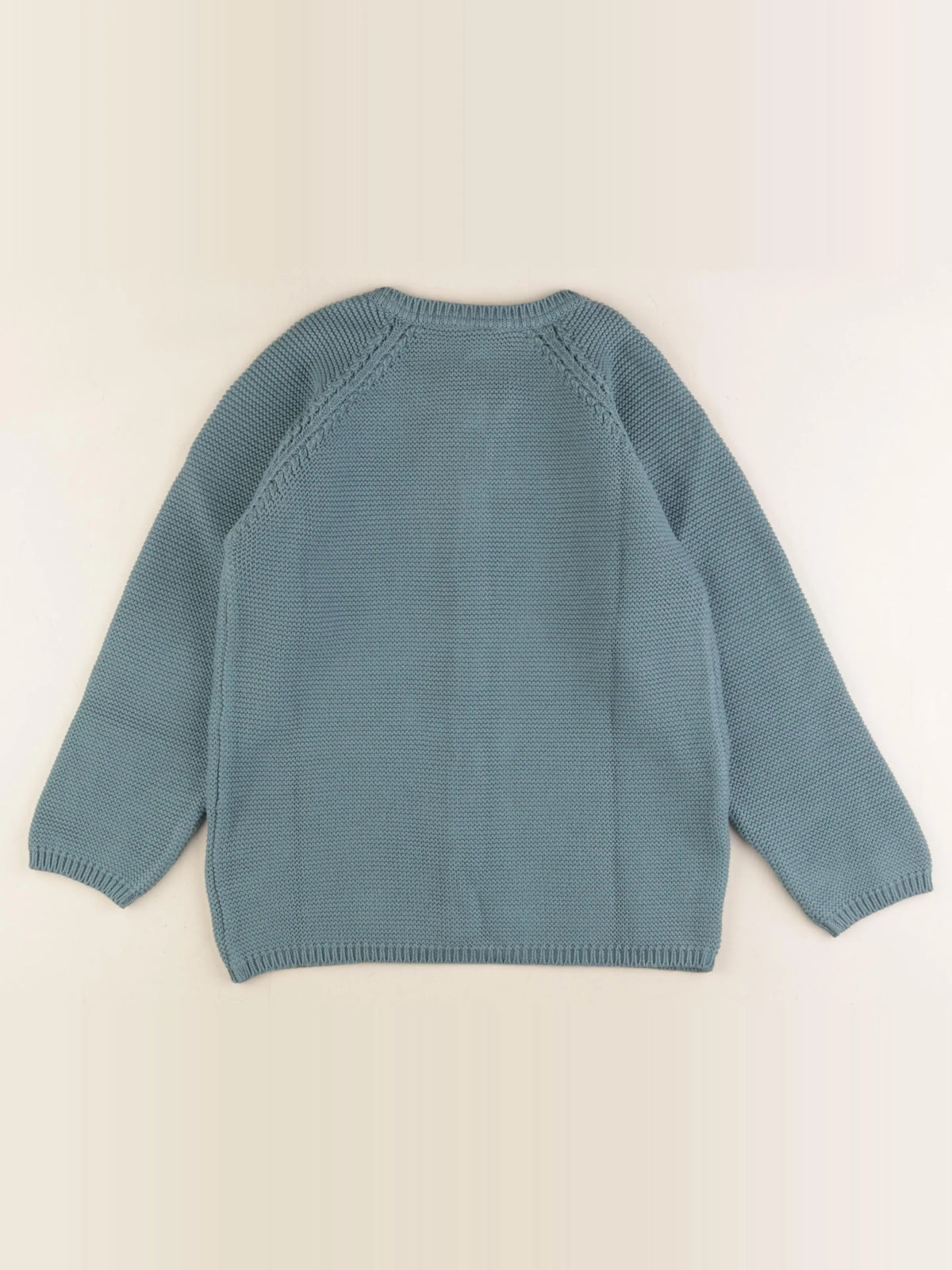 Gilet Victoria tricot bleu tempête