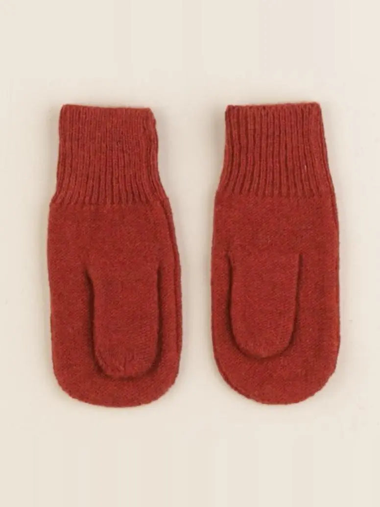 Moufles Martin tricot rouge
