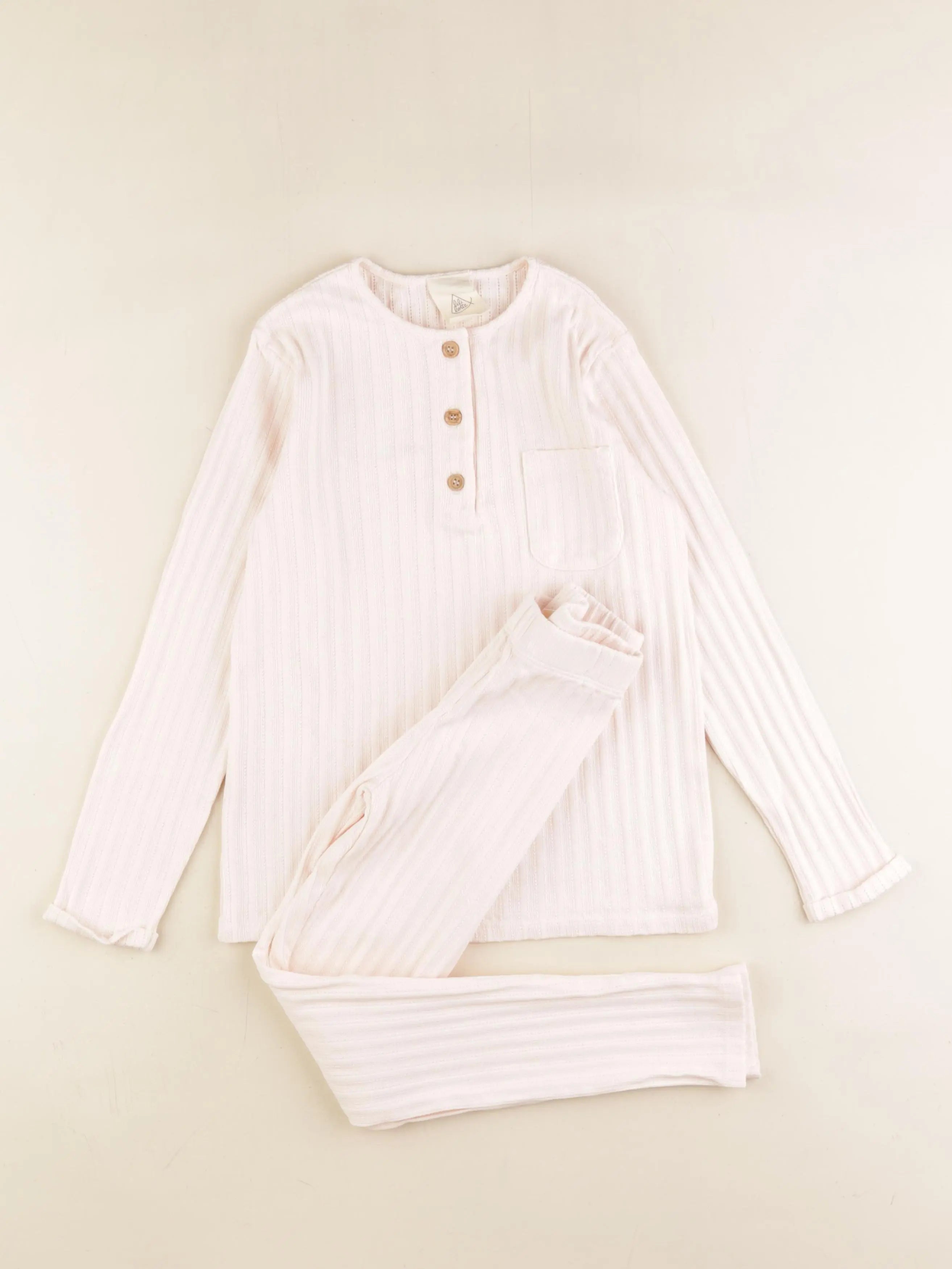 Pyjama coton Oscar rose poudré