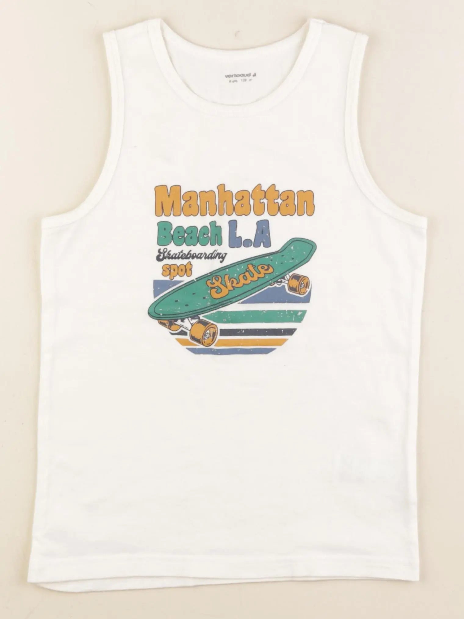 Vertbaudet - débardeur beige - 8 ans