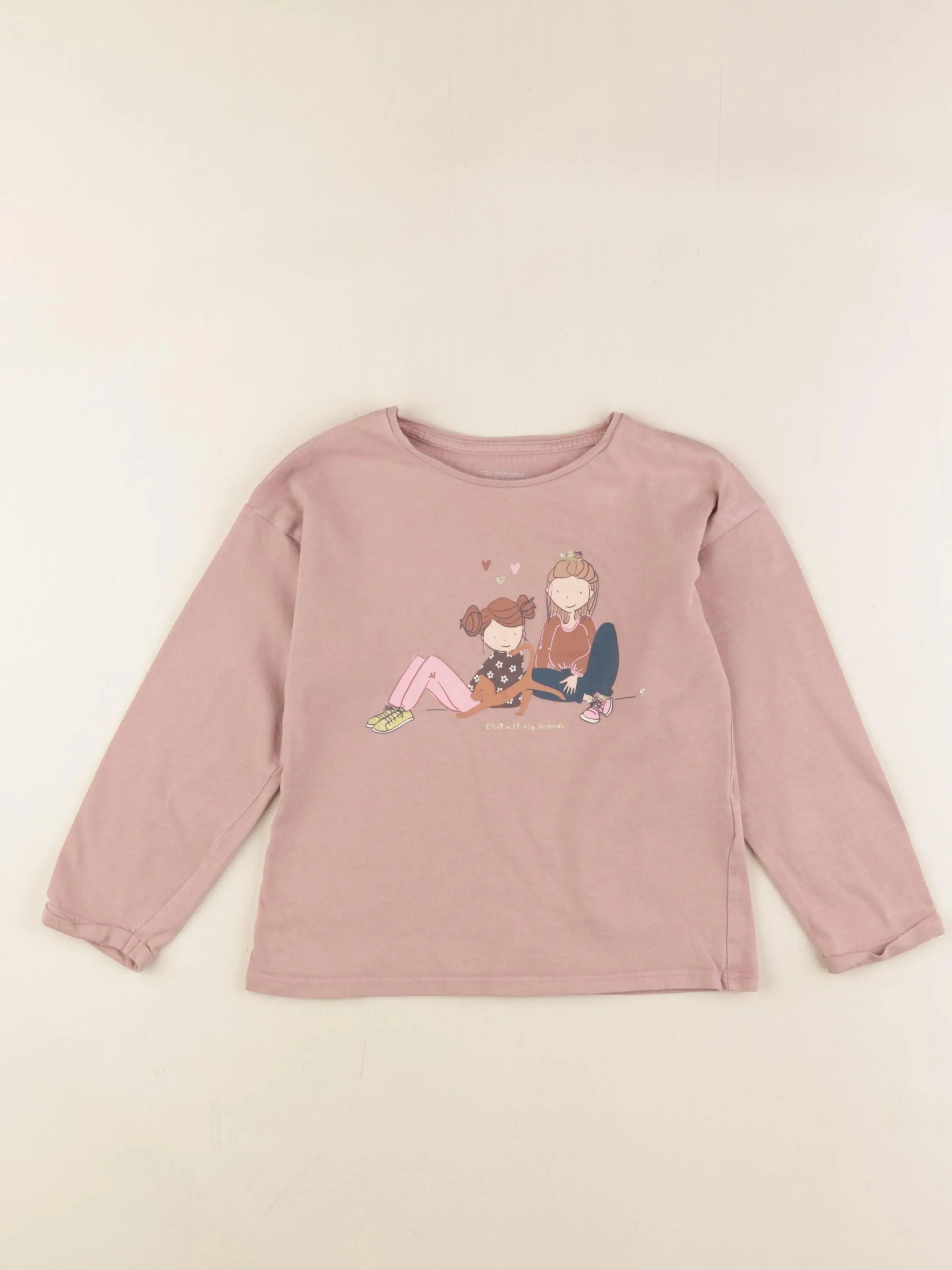 Vertbaudet - tee-shirt rose - 8 ans