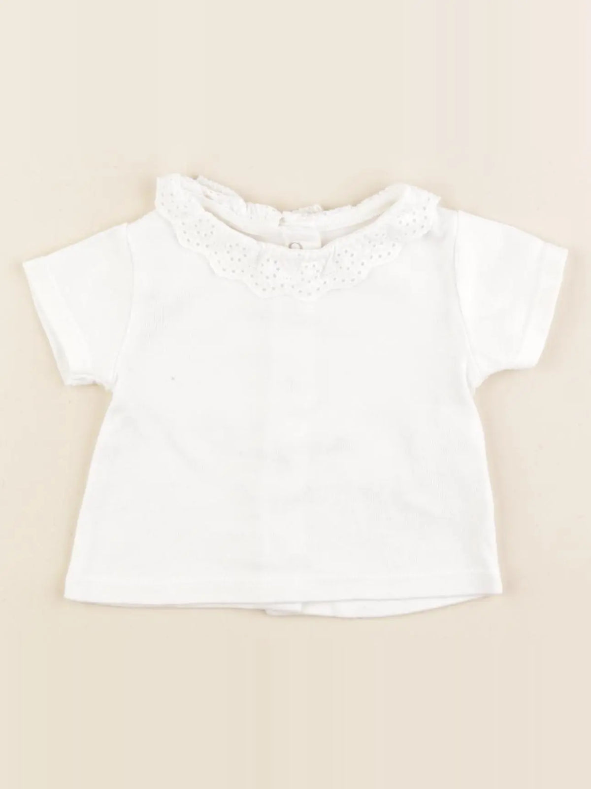 Vertbaudet - tee-shirt beige - 1 mois