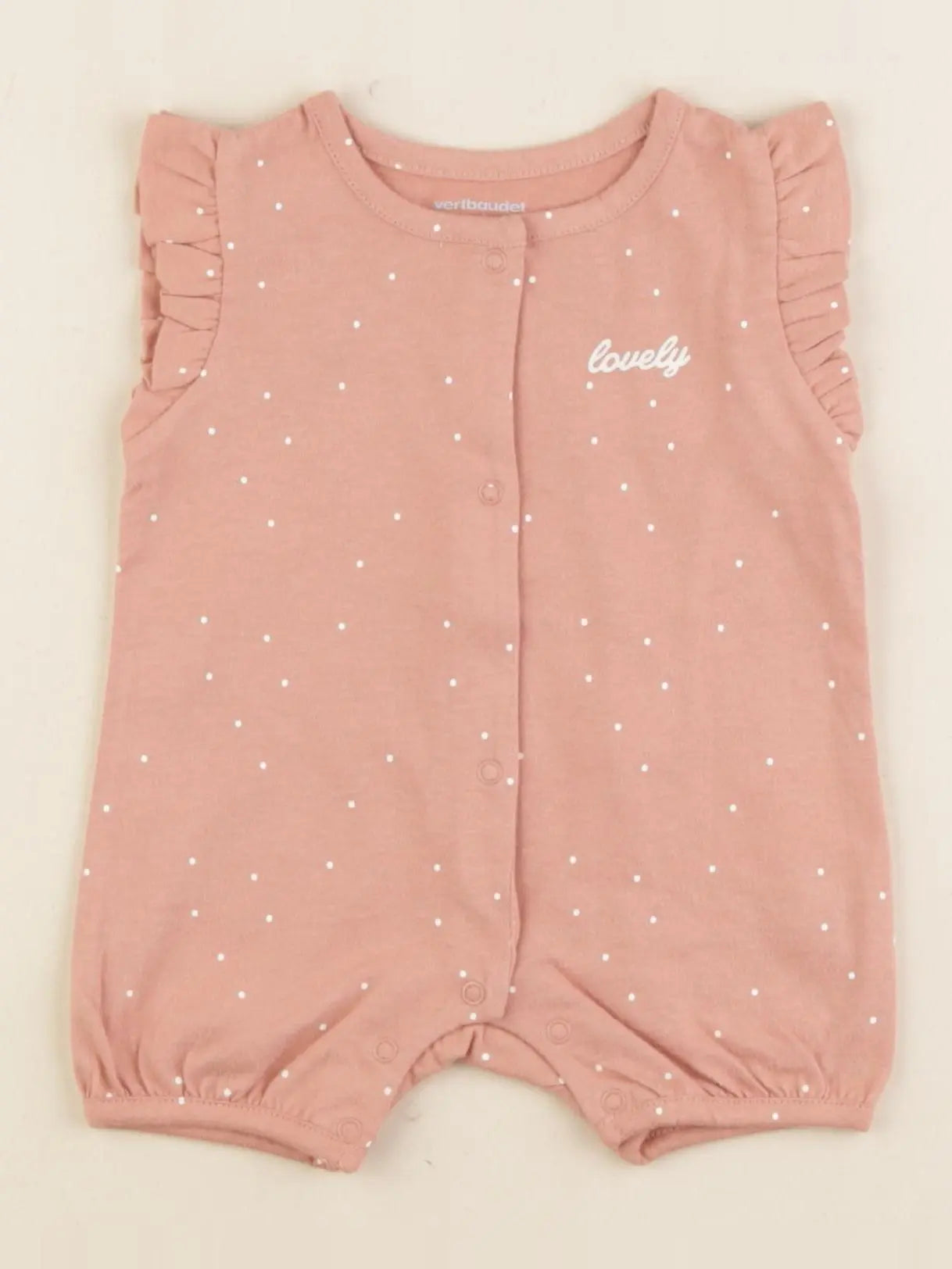 Vertbaudet - pyjama coton rose - 3 mois