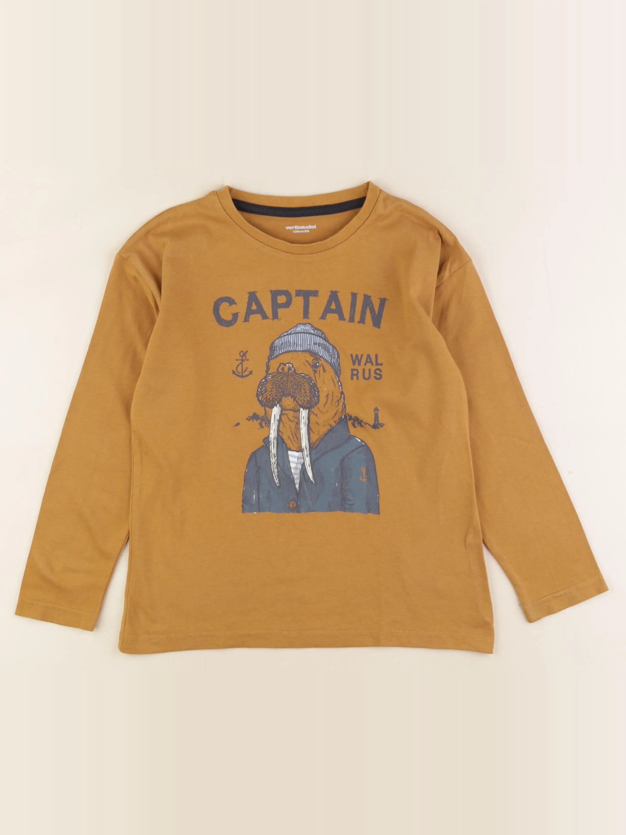 Vertbaudet - tee-shirt jaune - 8 ans