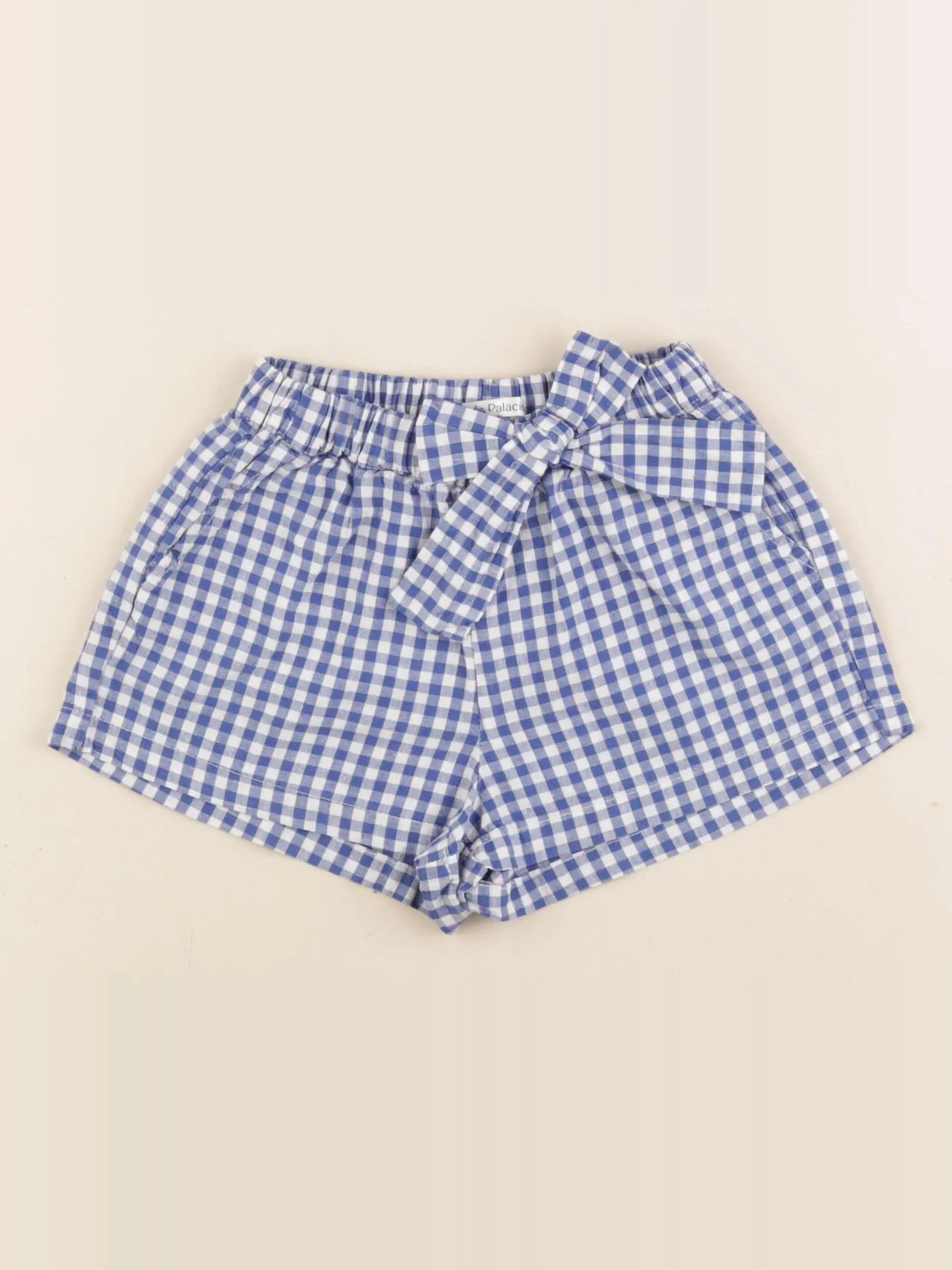 Lola Palacios - short blanc, bleu - 4 ans