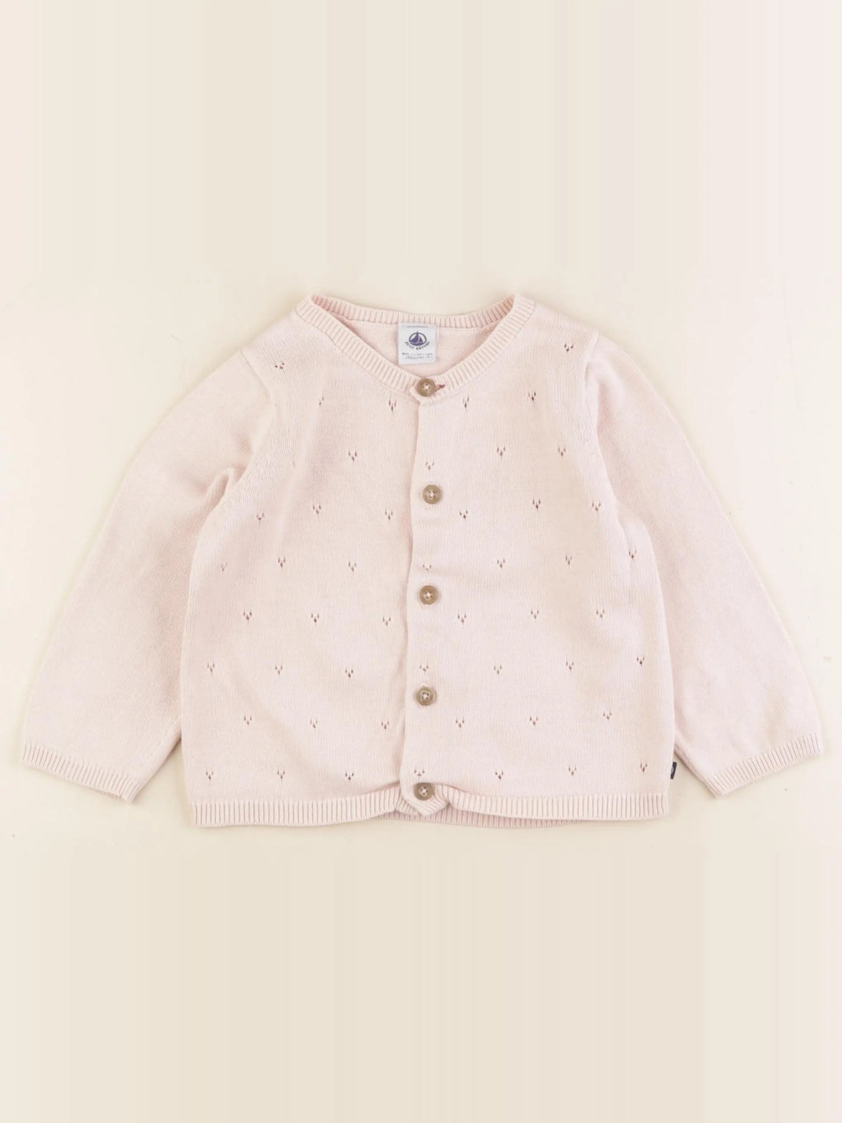 Petit Bateau - gilet rose - 24 mois