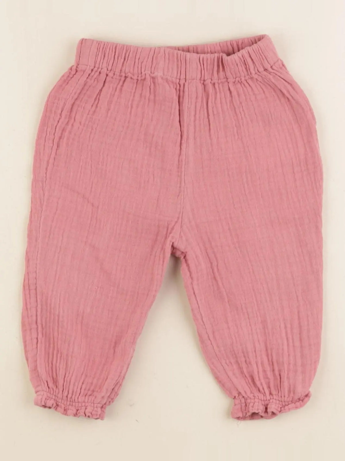 Vertbaudet - pantalon rose - 9 mois