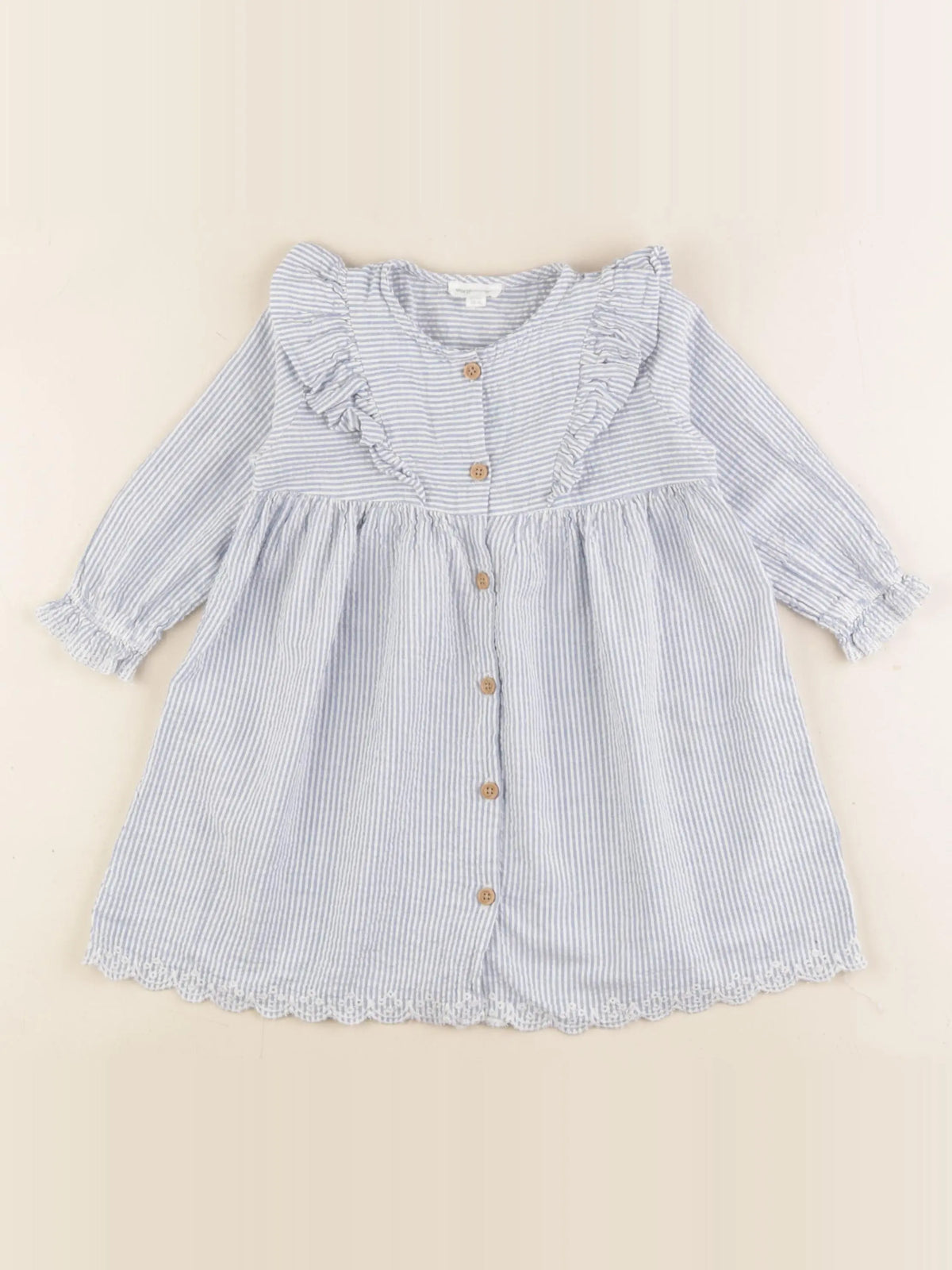 Vertbaudet - robe bleu - 18 mois