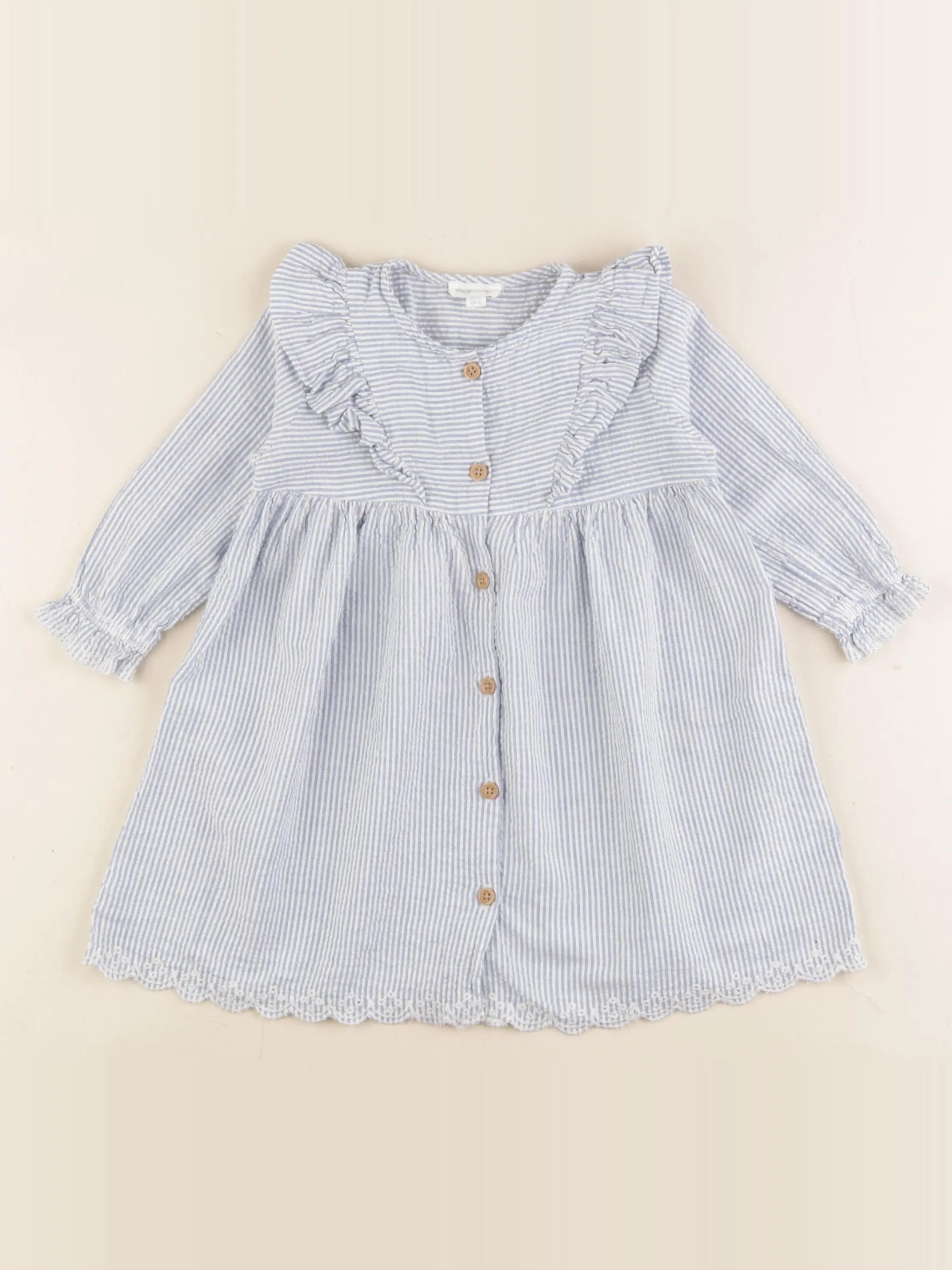 Vertbaudet - robe bleu - 18 mois