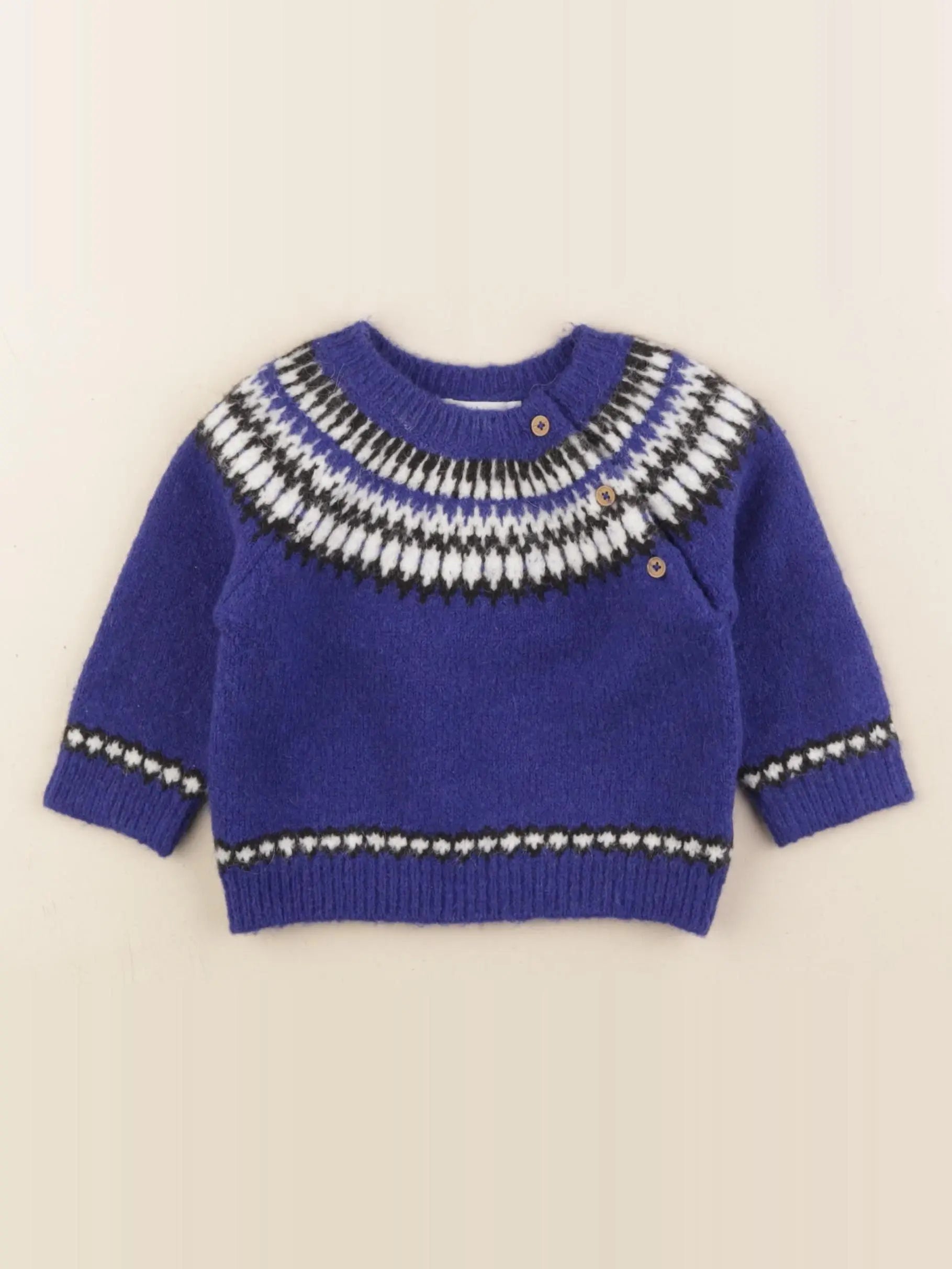 Boutchou - pull bleu - 6 mois