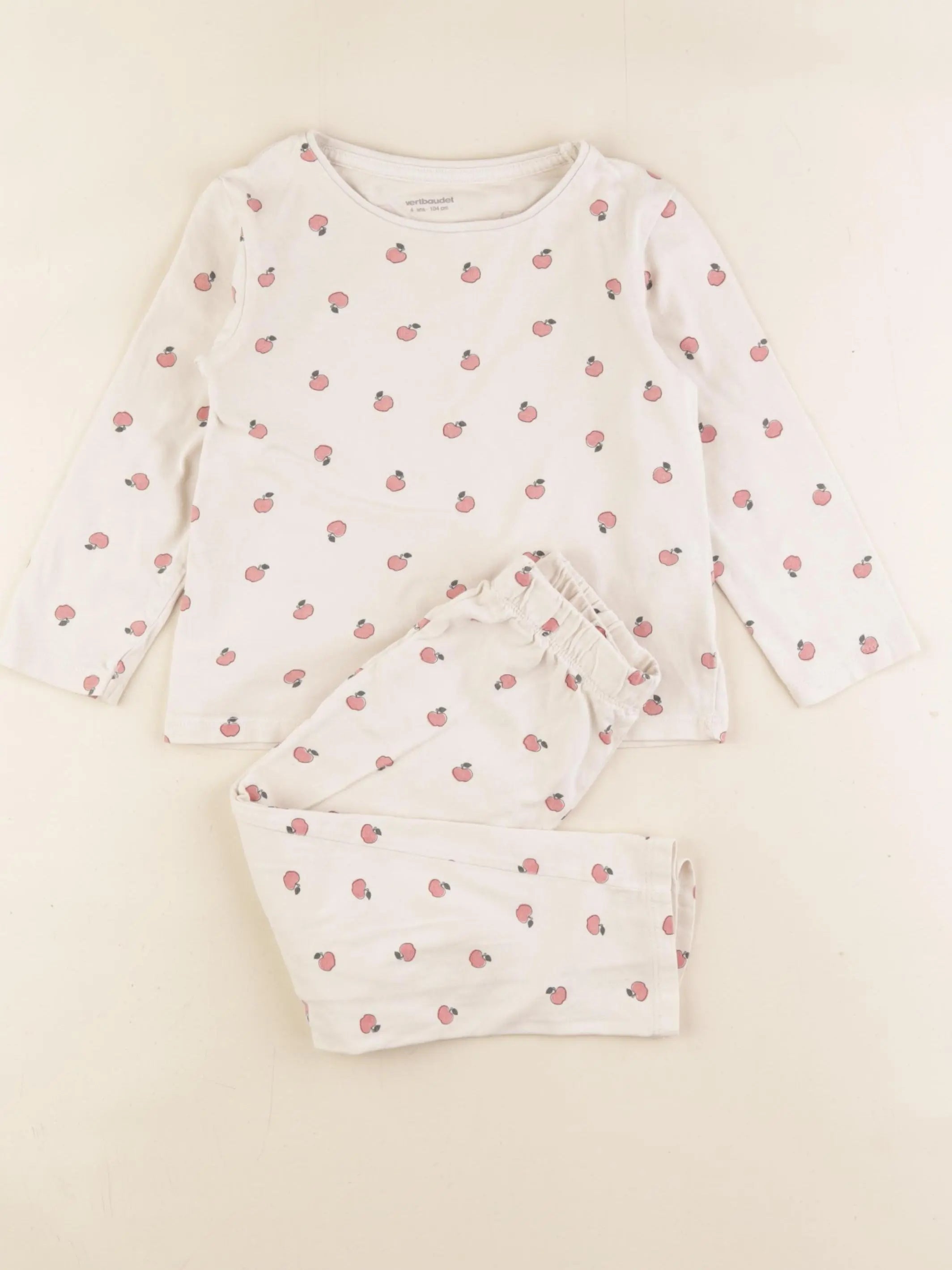 Vertbaudet - pyjama coton beige - 4 ans