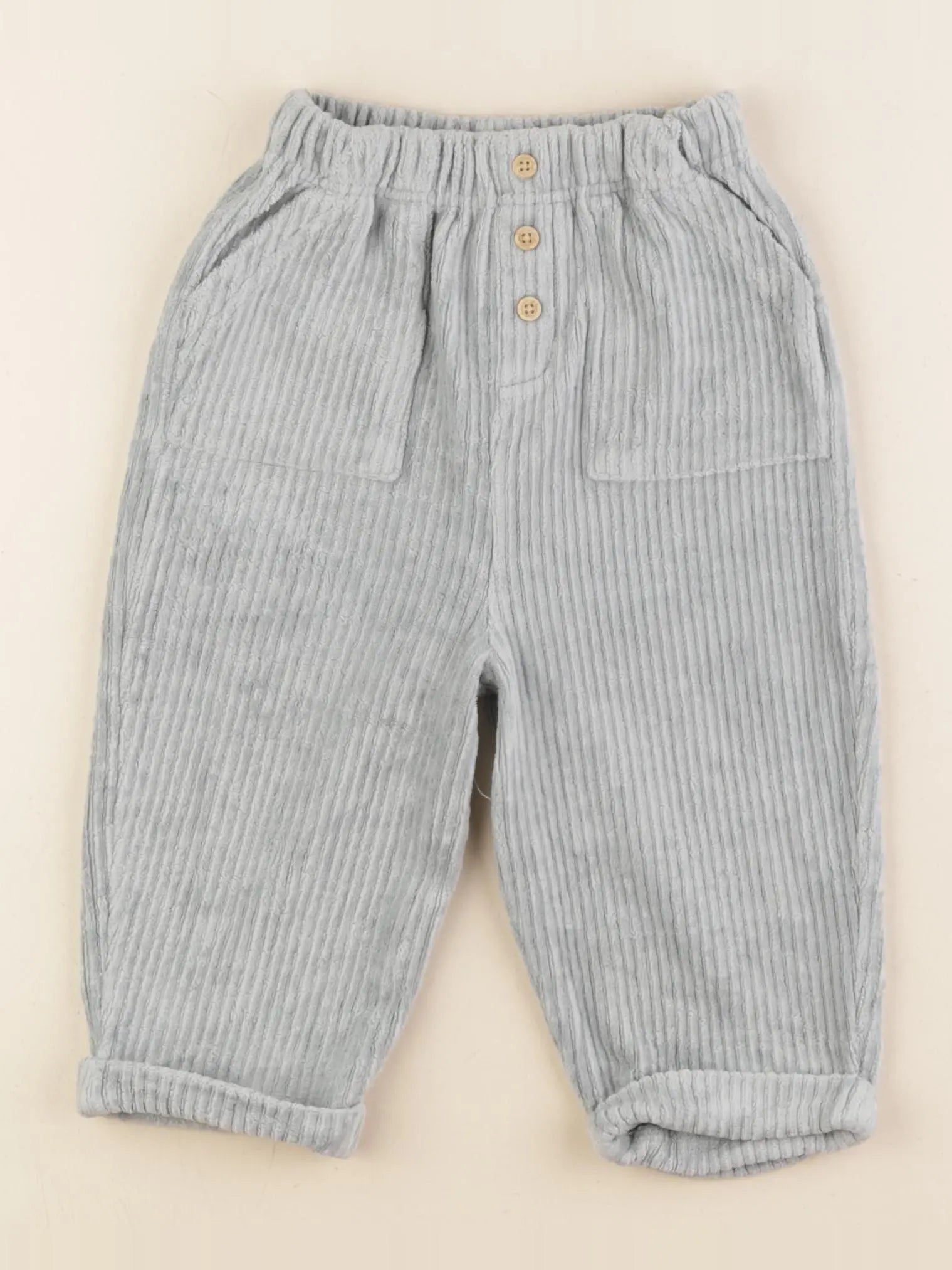 Vertbaudet - pantalon vert - 18 mois