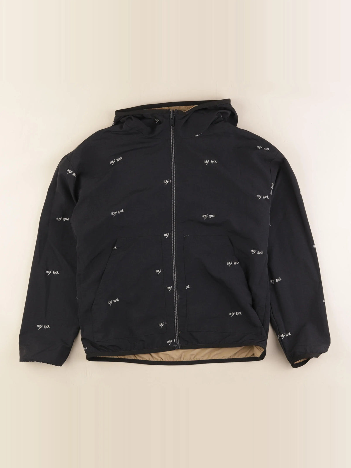 IKKS - coupe-vent réversible marron, noir - 12 ans