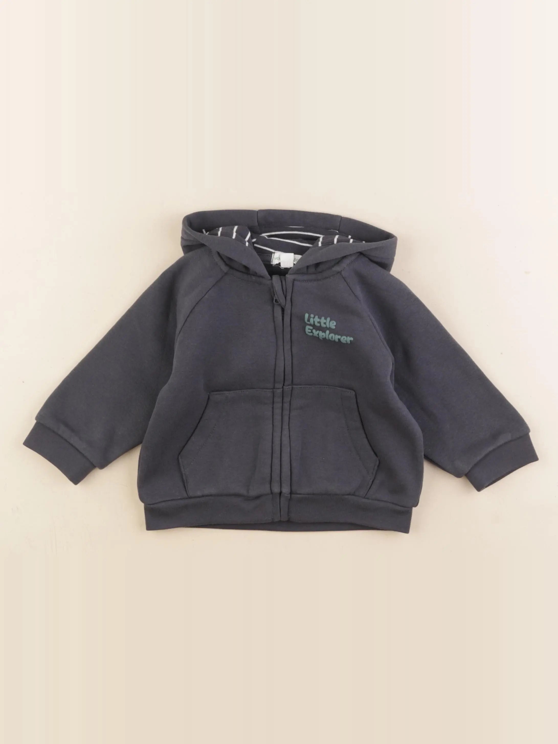 Vertbaudet - sweat gris - 12 mois