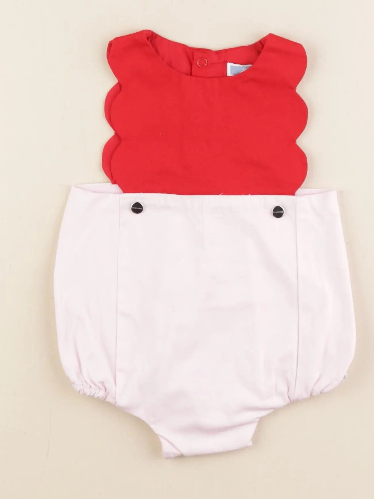 Jacadi - combinaison rose, rouge - 6 mois