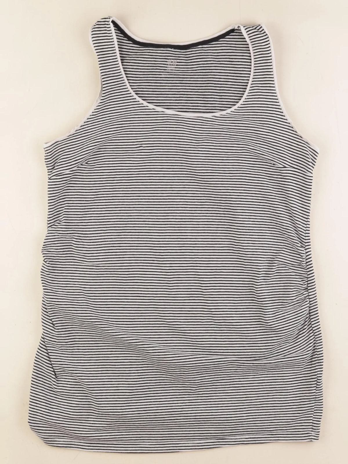 H&M - débardeur grossesse bleu, blanc - l