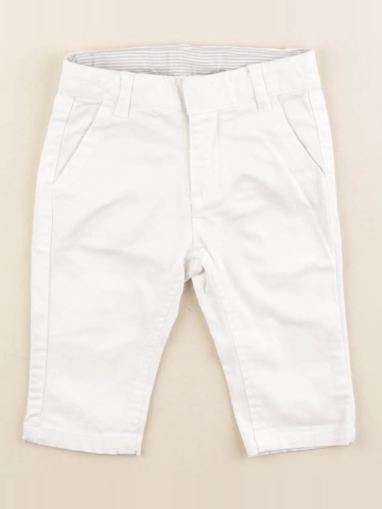 Jacadi - jean blanc - 6 mois