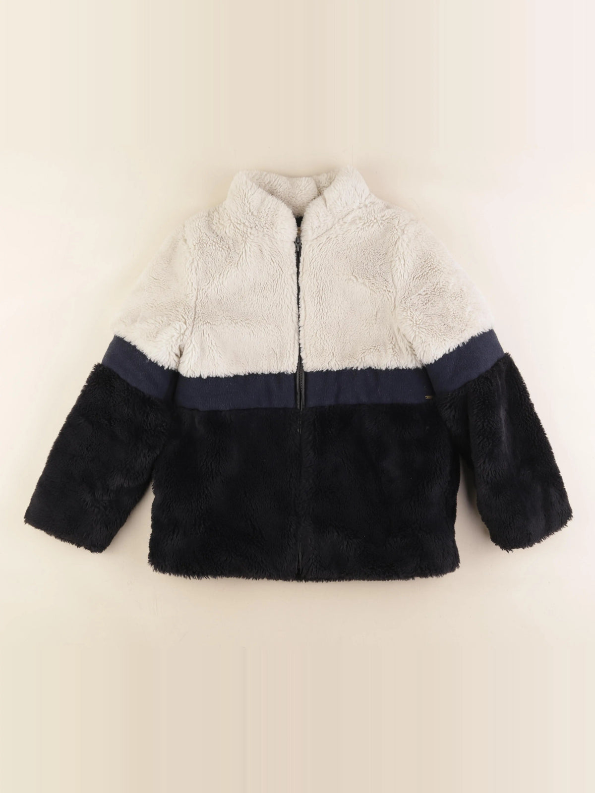 IKKS - veste beige, bleu - 10 ans