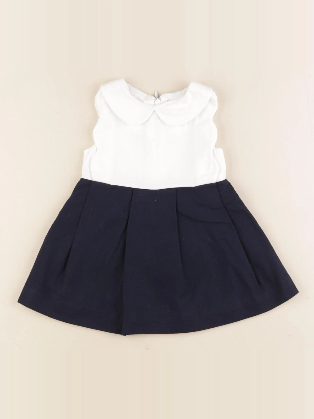 Jacadi - robe blanc, bleu - 6 mois