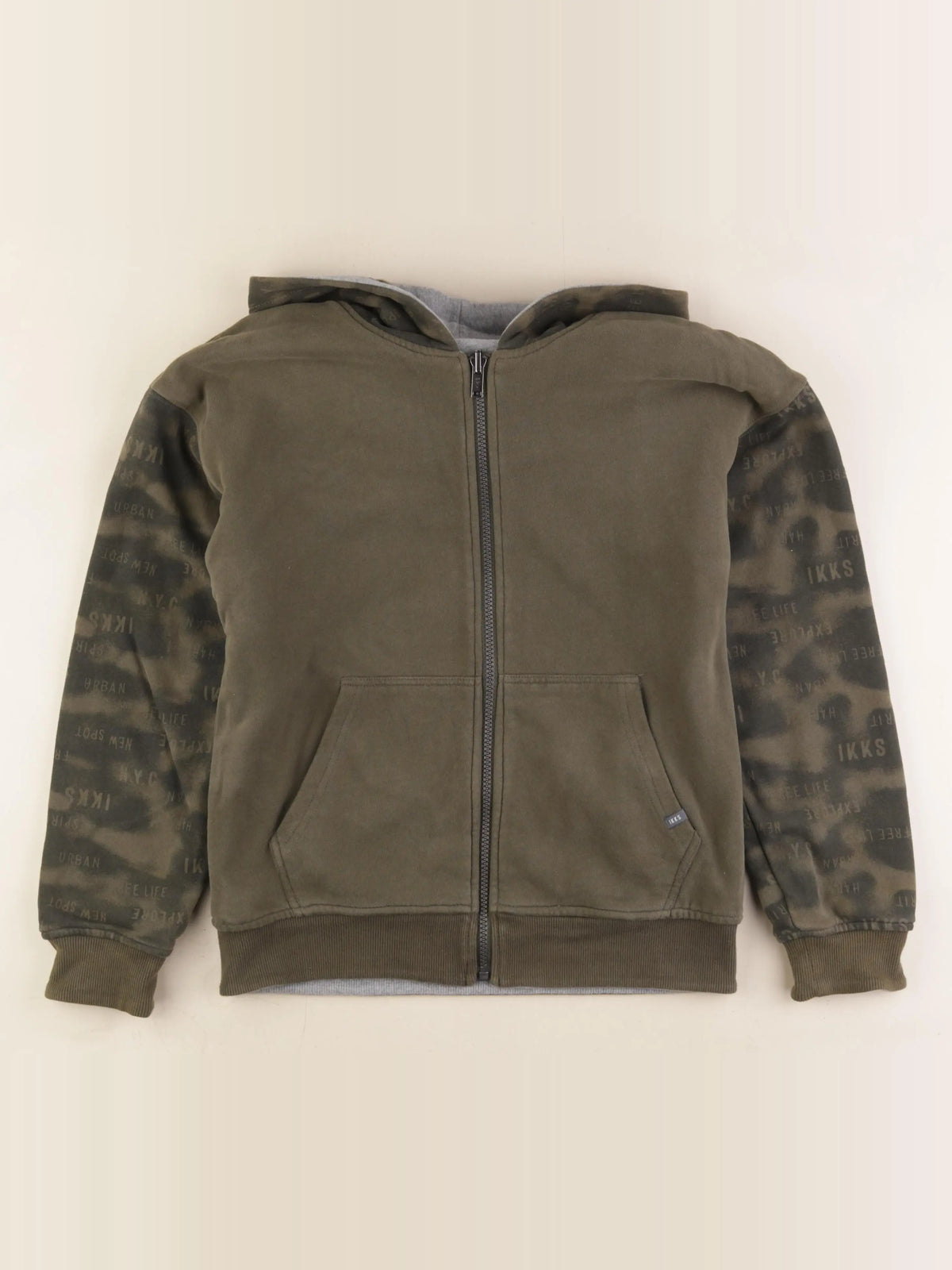IKKS - sweat réversible vert - 12 ans