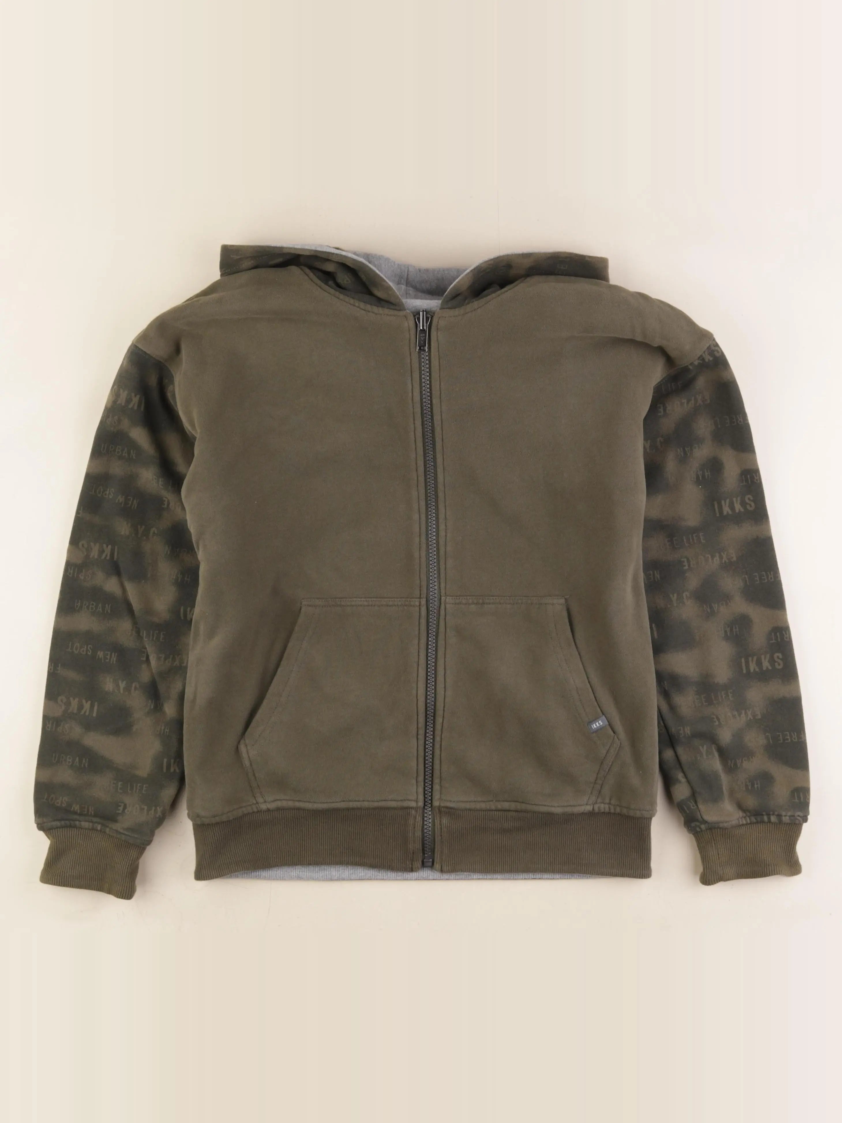 IKKS - sweat réversible vert - 12 ans