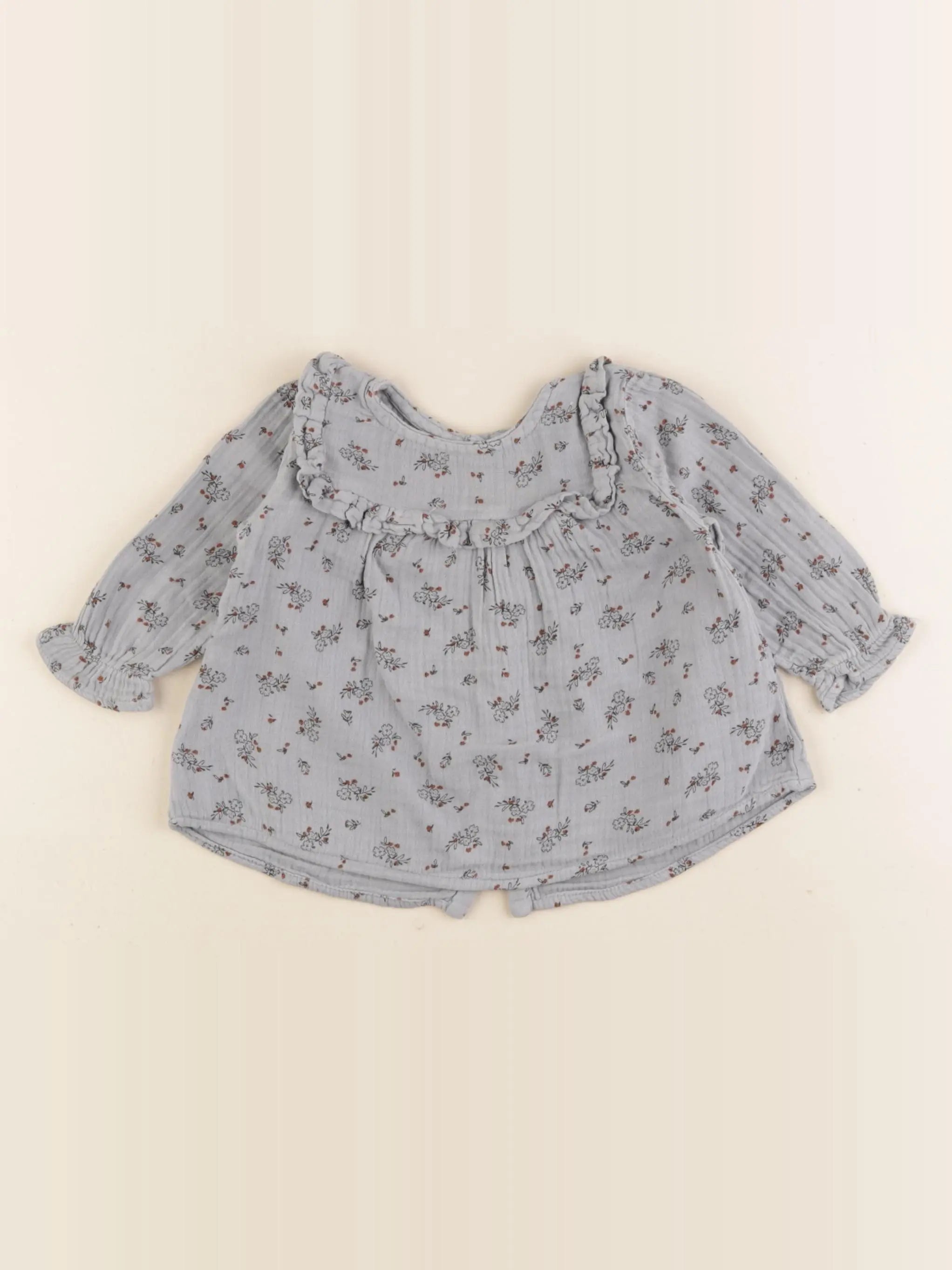 The new society - blouse bleu - 3 mois