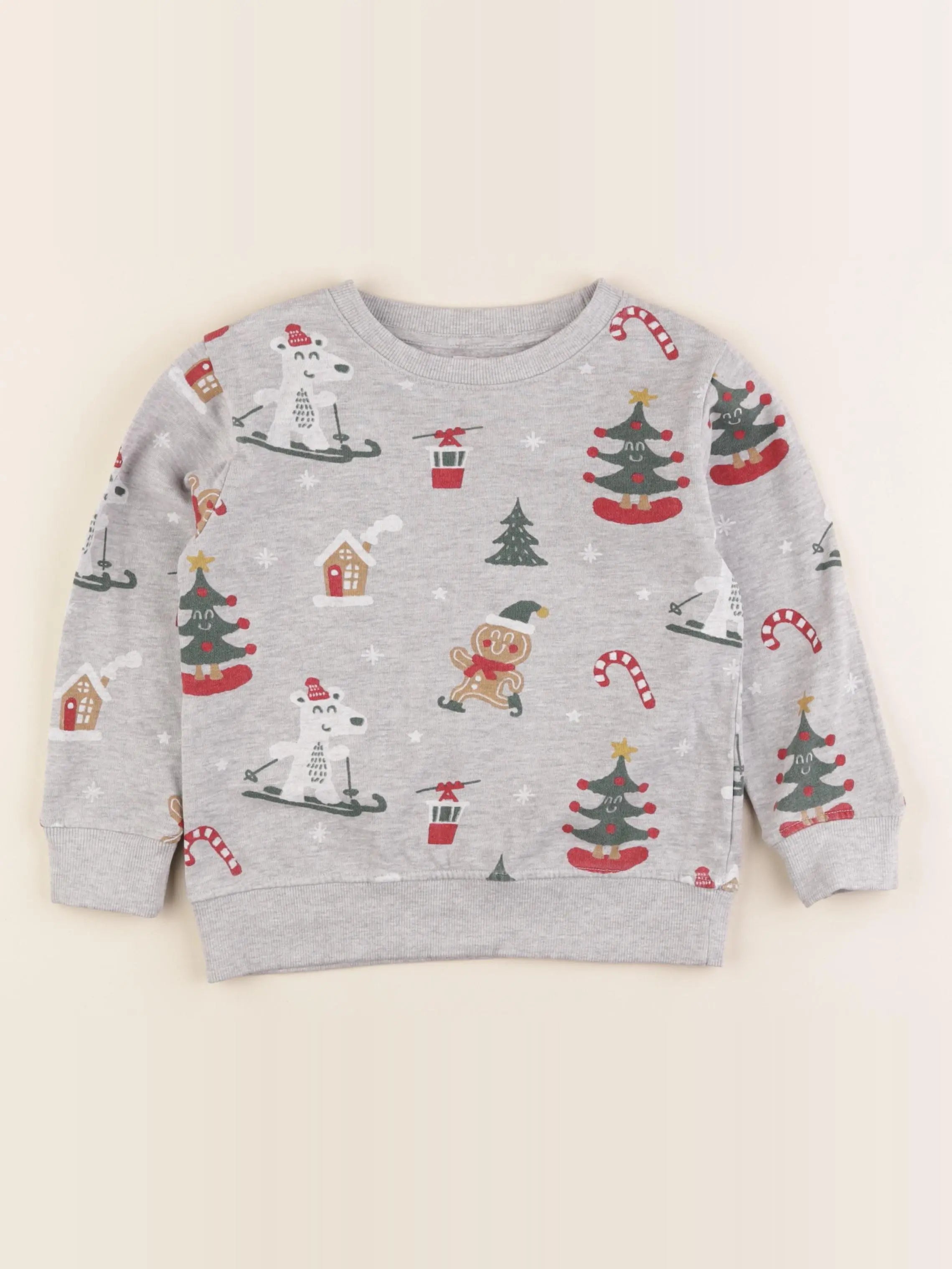 Vertbaudet - sweat gris - 6 ans