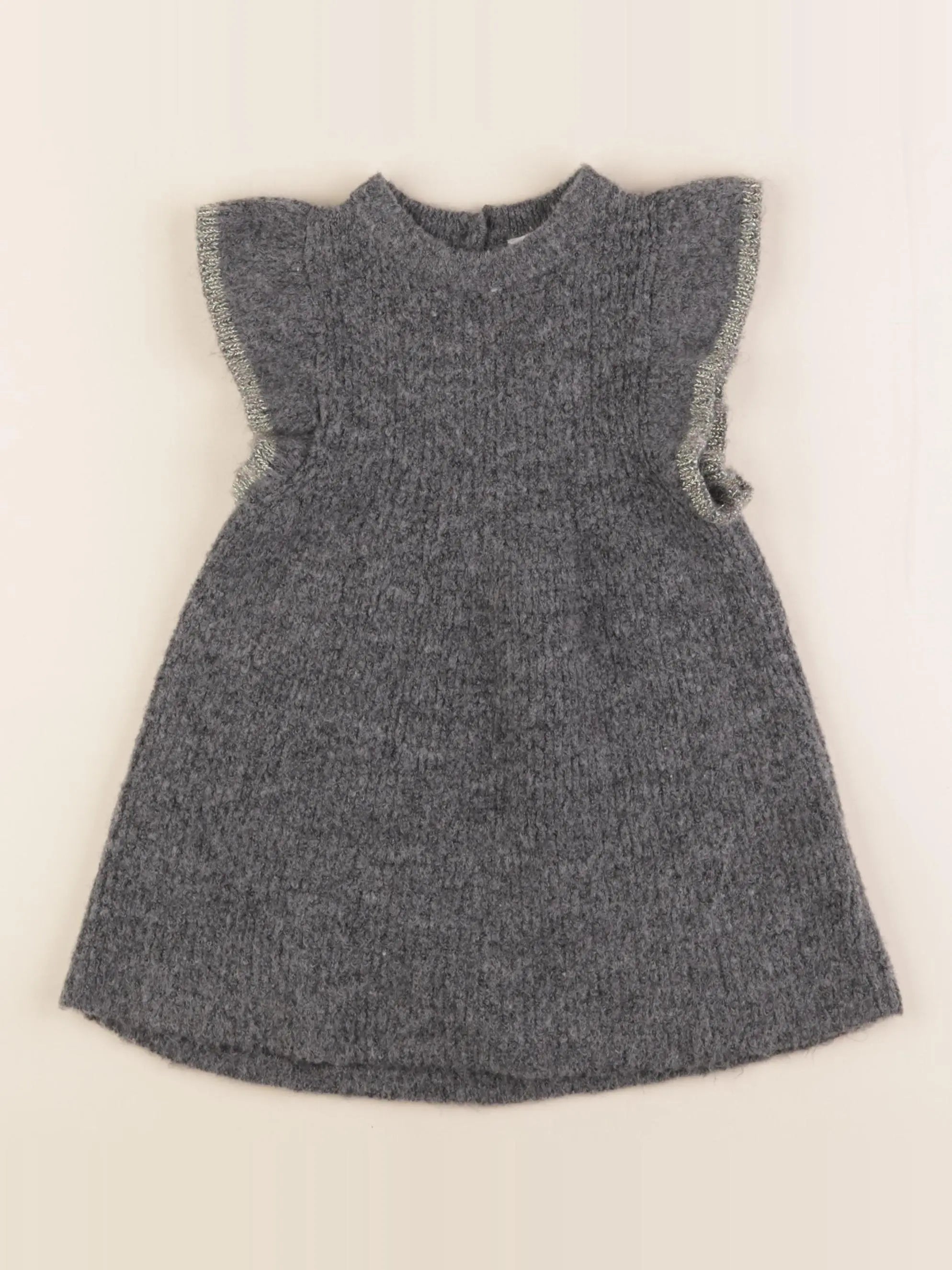 H&M - robe gris - 9/12 mois