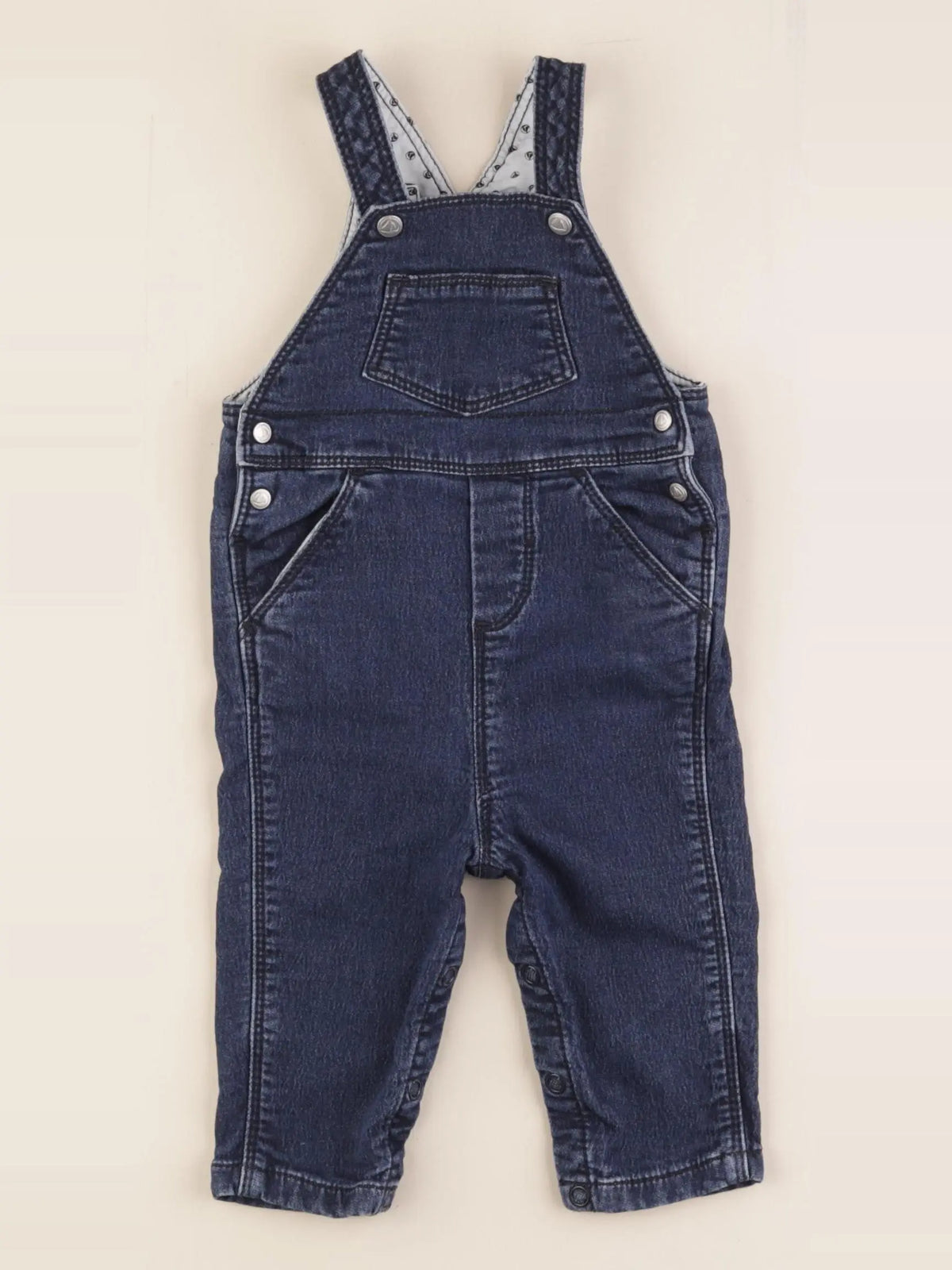 Petit Bateau - salopette bleu - 6 mois