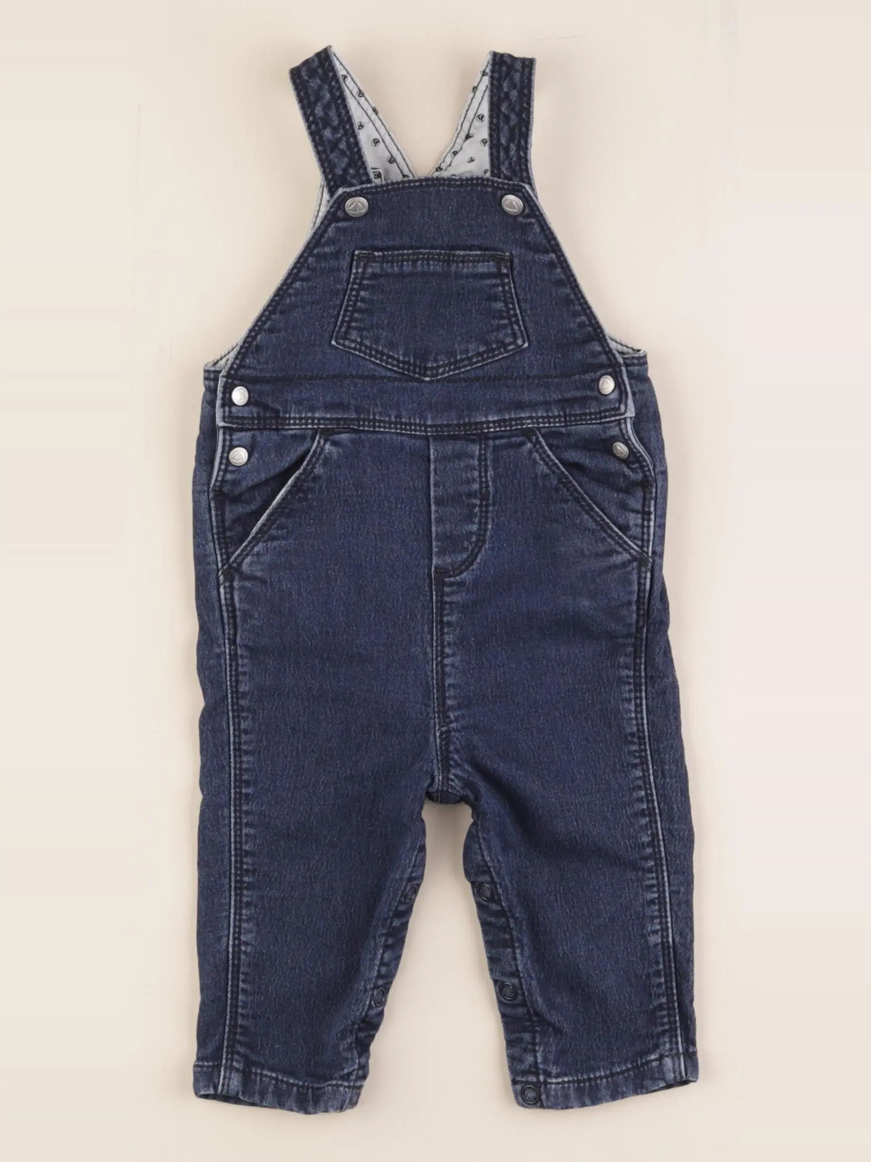 Petit Bateau - salopette bleu - 6 mois