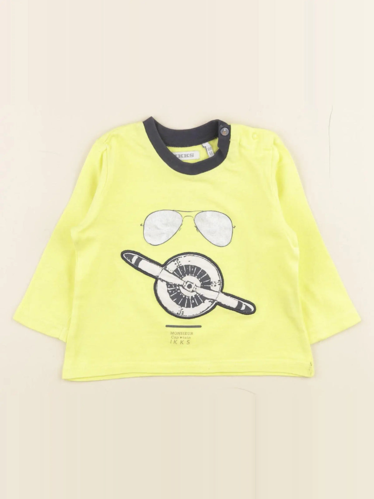 IKKS - tee-shirt jaune - 6 mois