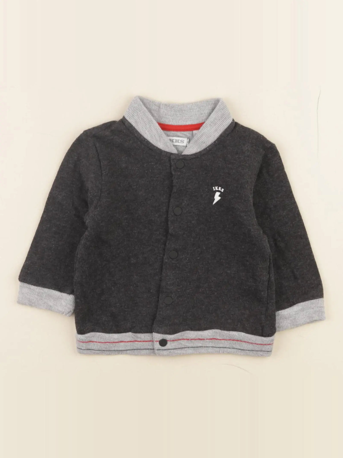 IKKS - sweat imprimé au dos gris - 6 mois