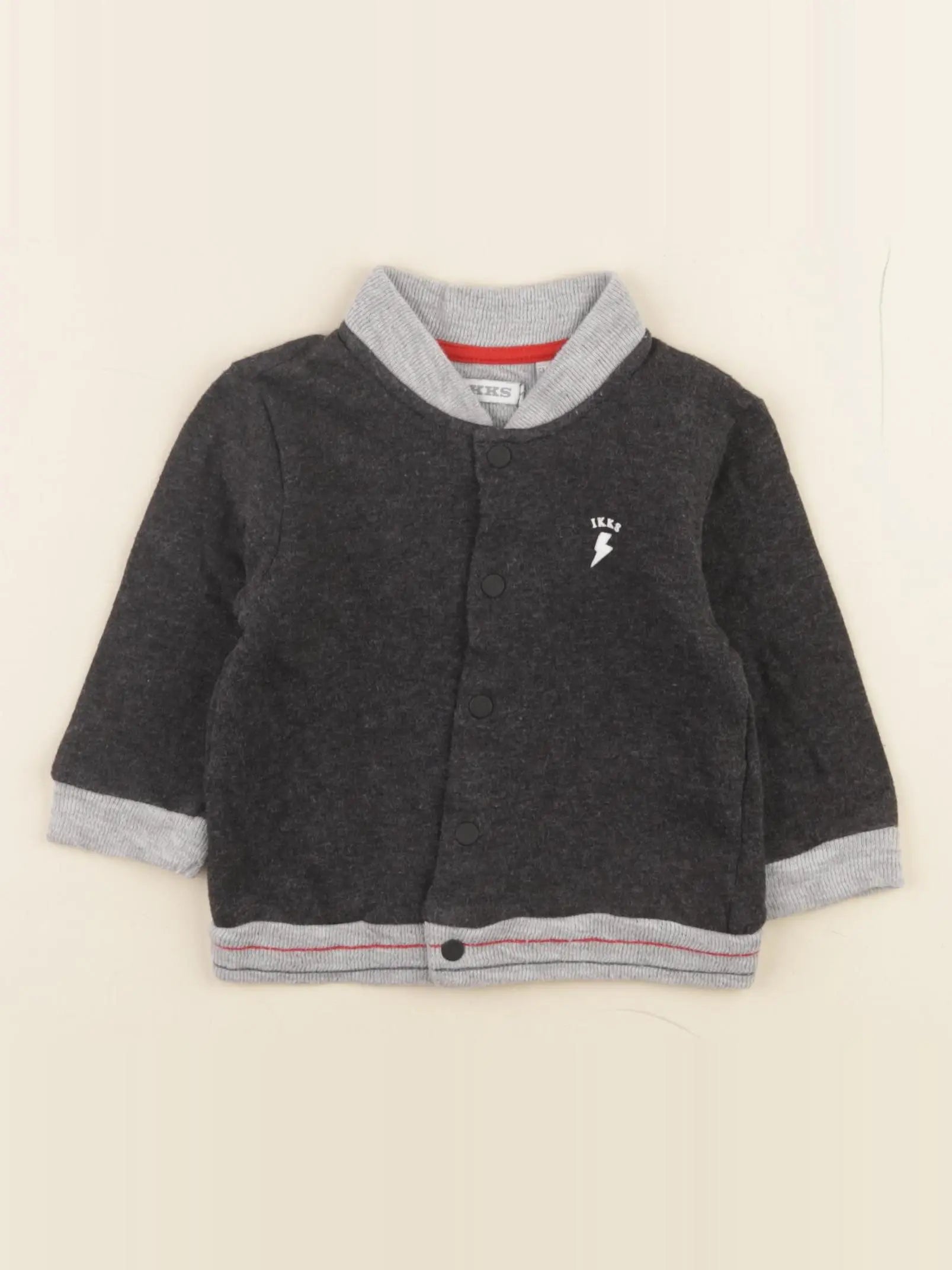 IKKS - sweat imprimé au dos gris - 6 mois