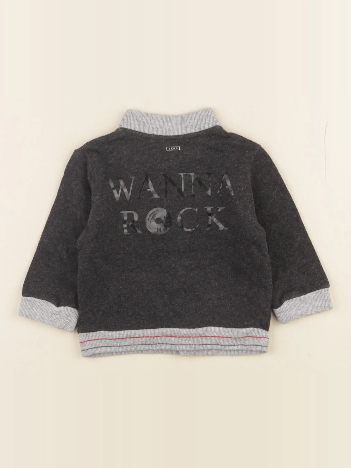 IKKS - sweat imprimé au dos gris - 6 mois