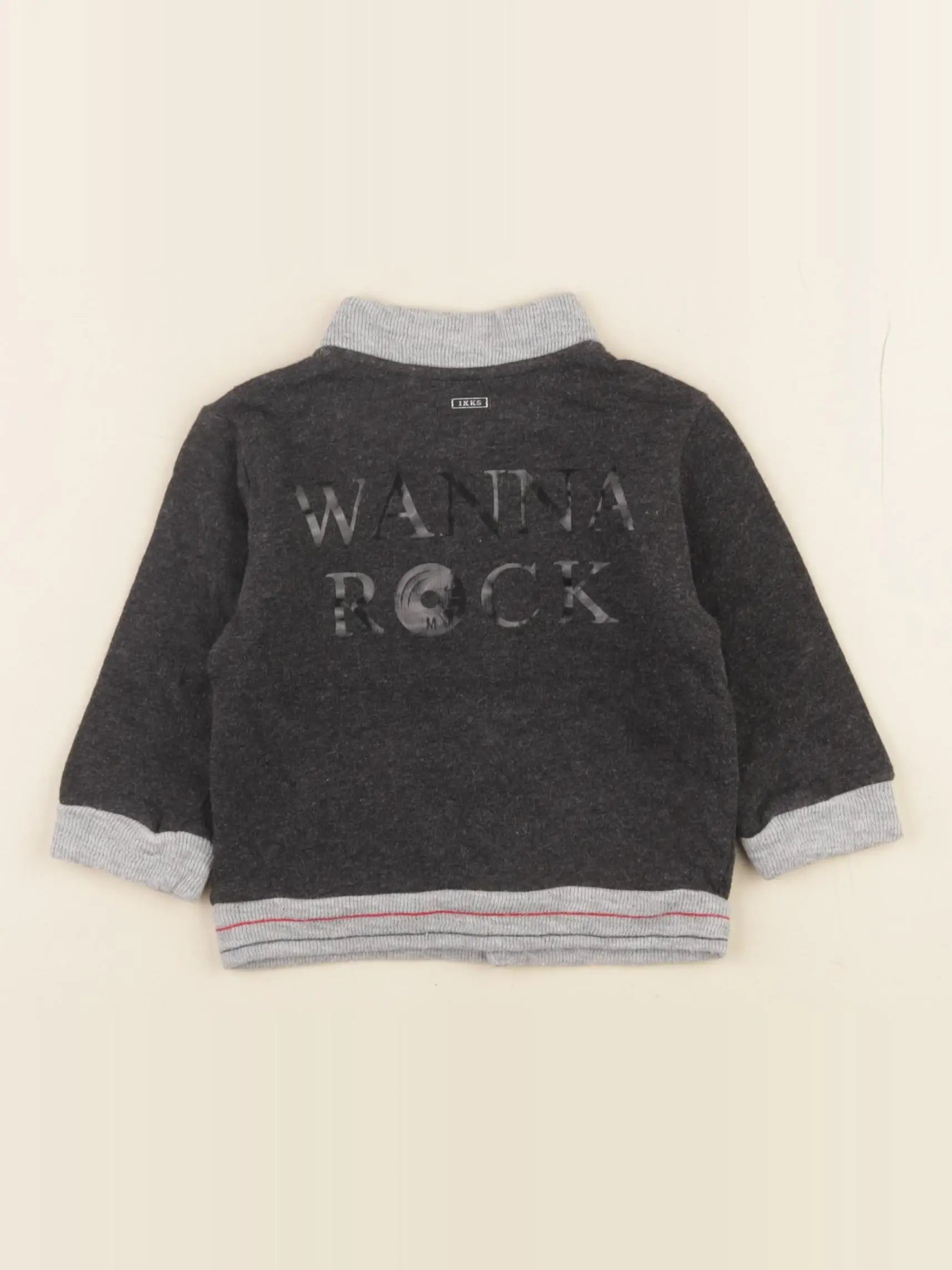 IKKS - sweat imprimé au dos gris - 6 mois