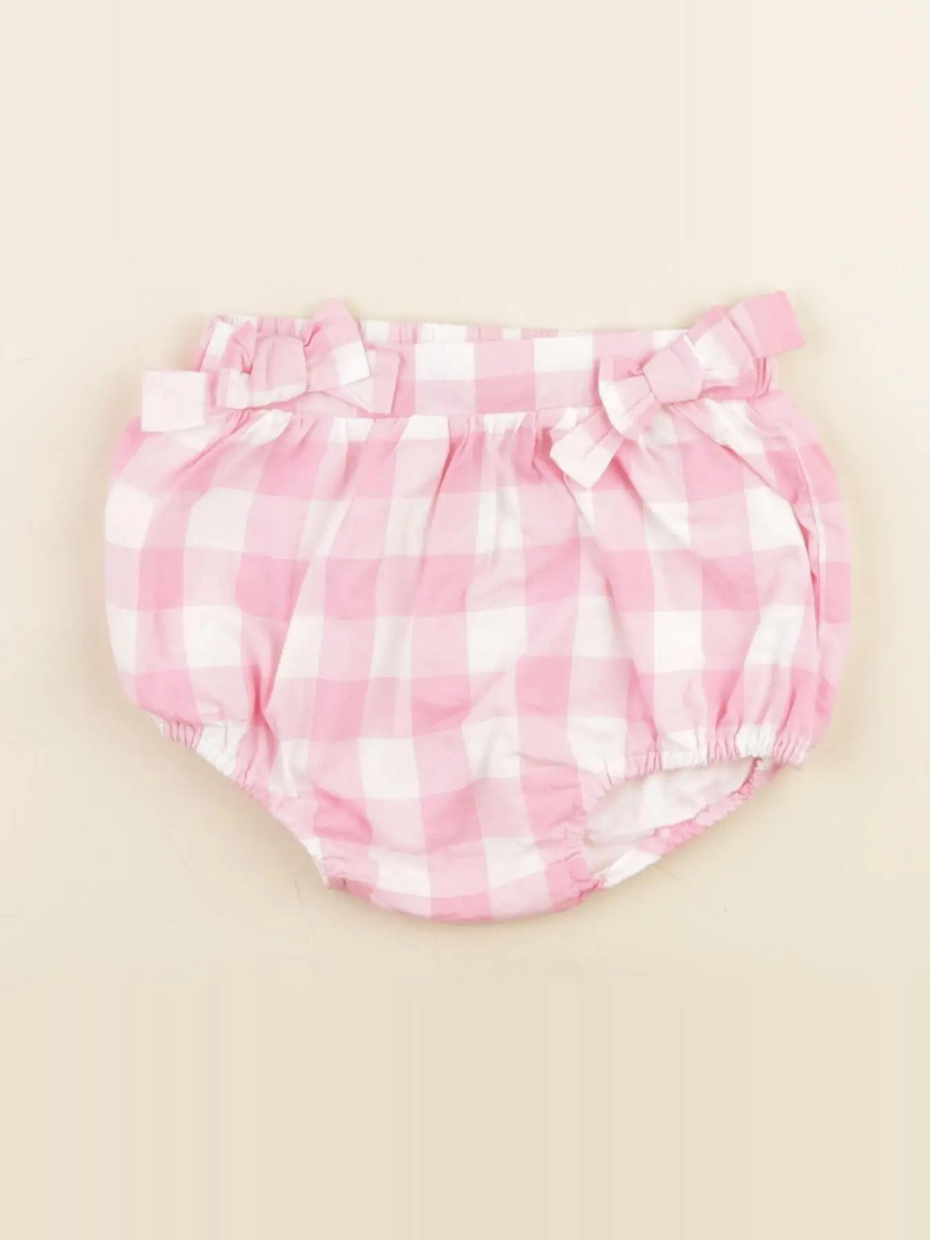 Jacadi - bloomer blanc, rose - 6 mois