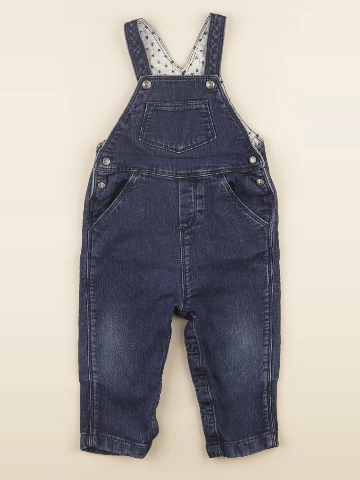 Petit Bateau - salopette bleu - 12 mois
