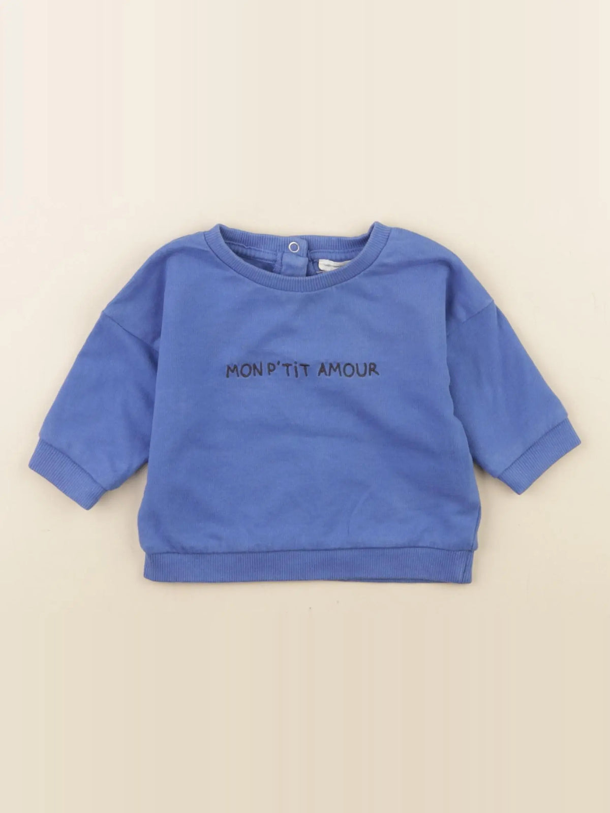 Vertbaudet - sweat bleu - 3 mois