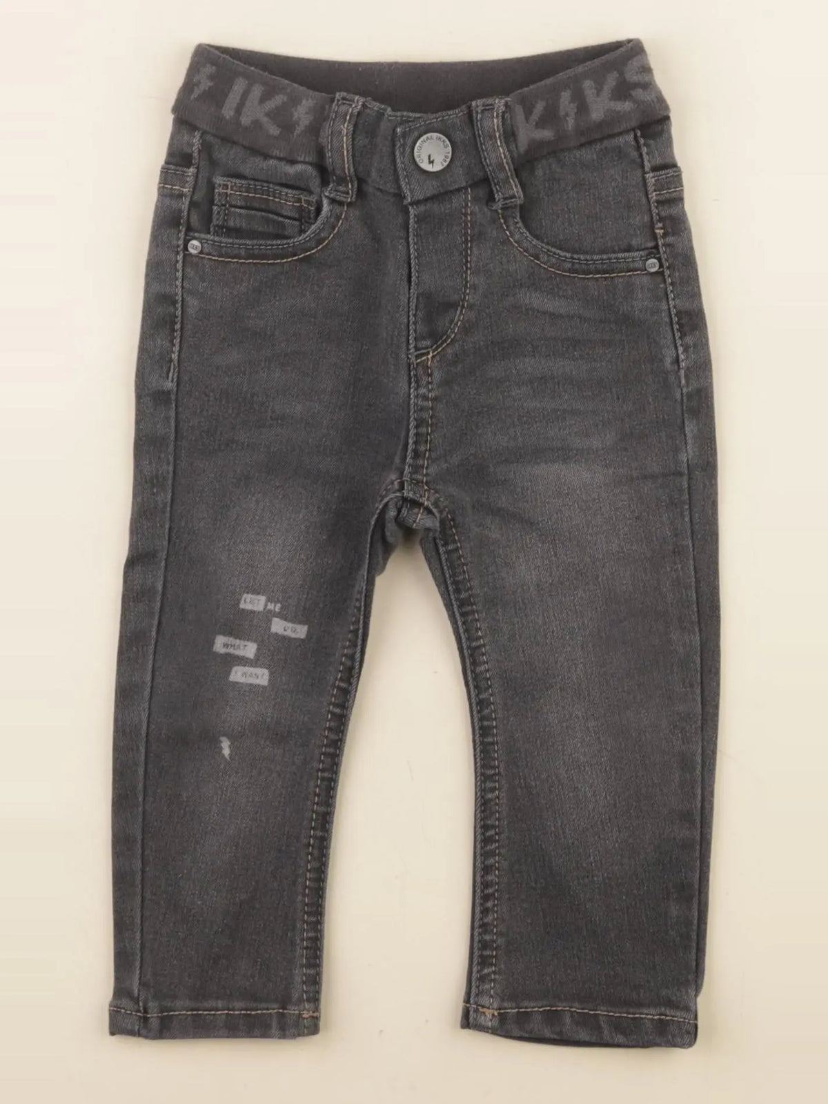 IKKS - jean gris - 18 mois