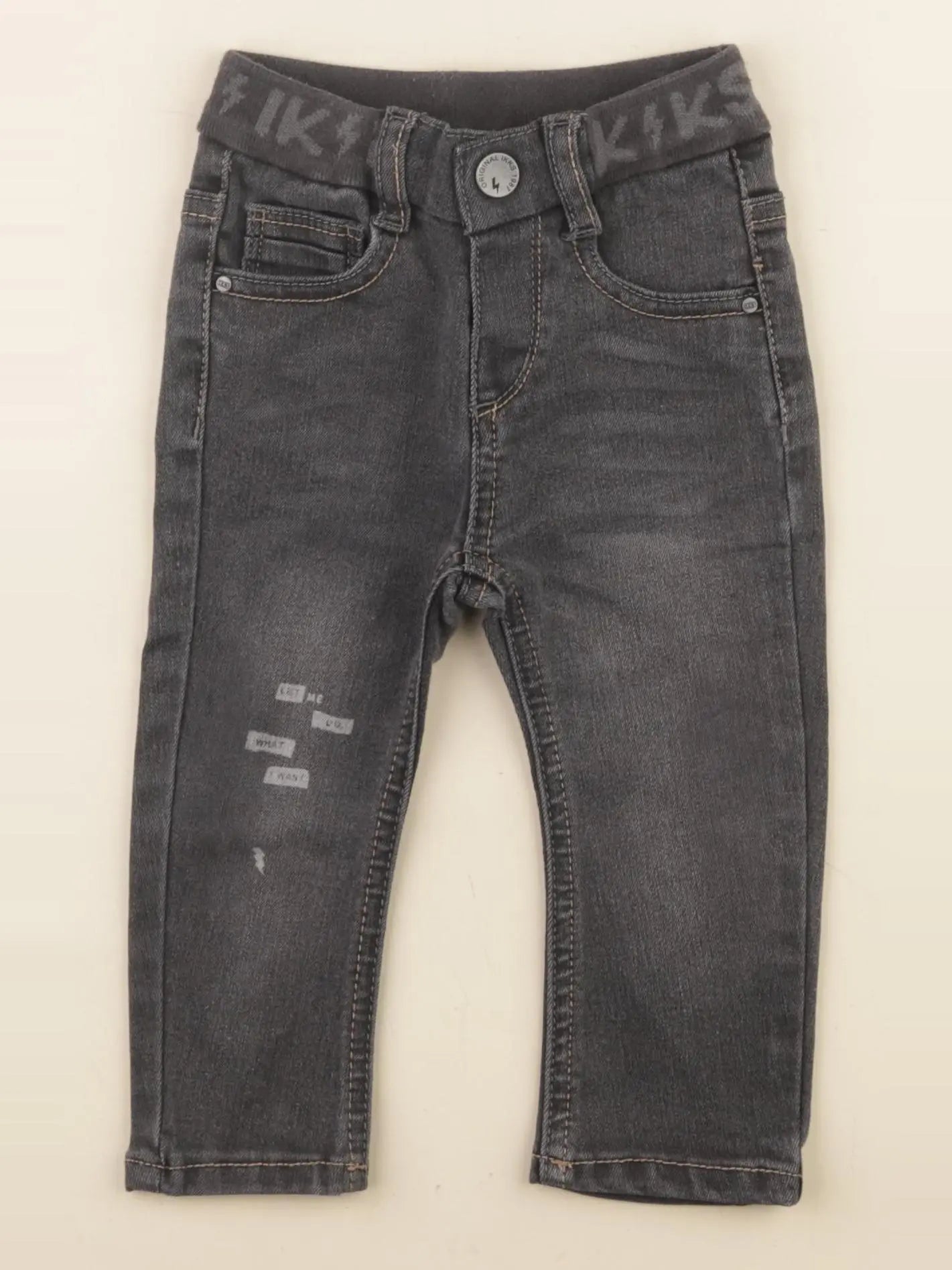 IKKS - jean gris - 18 mois