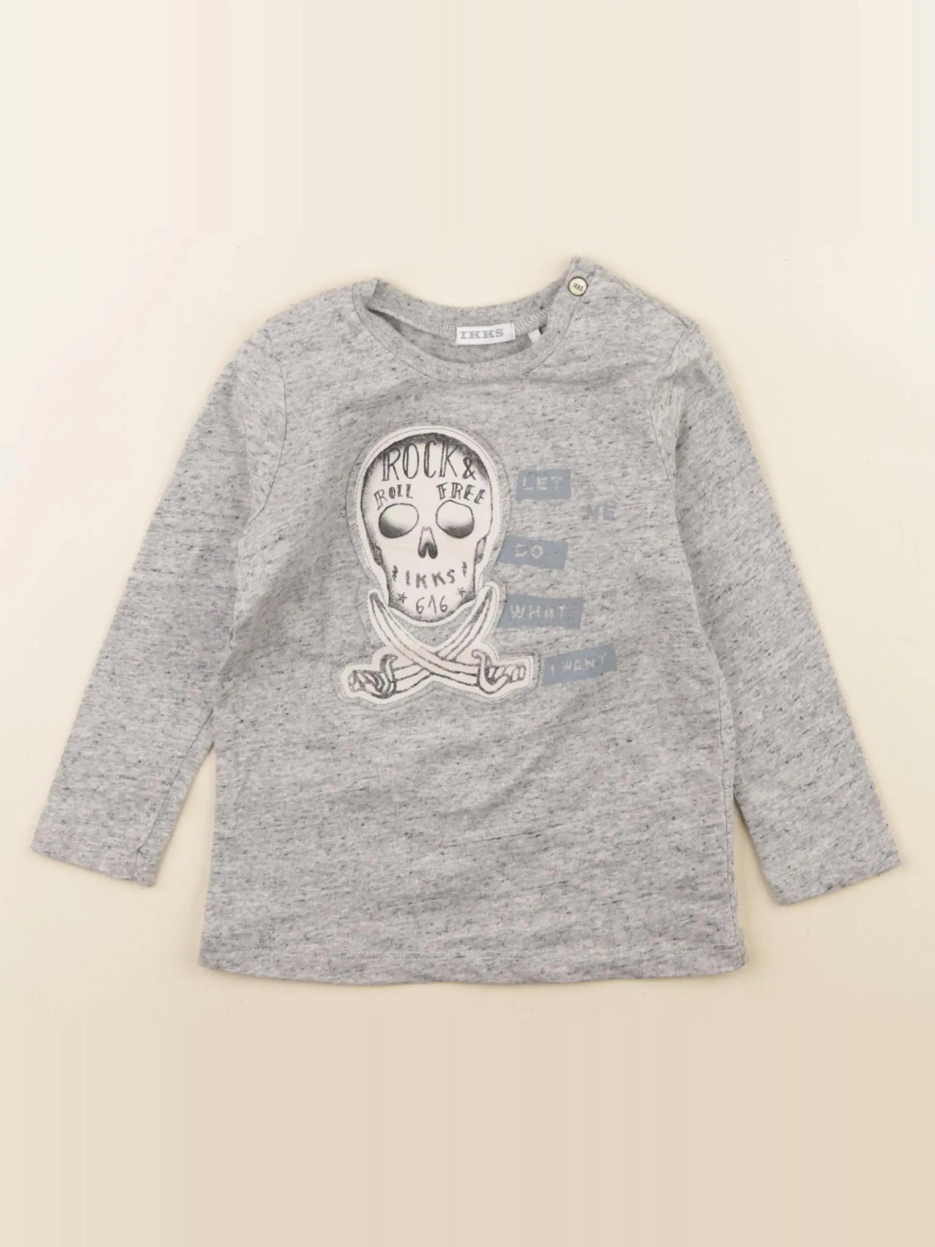 IKKS - tee-shirt gris - 18 mois